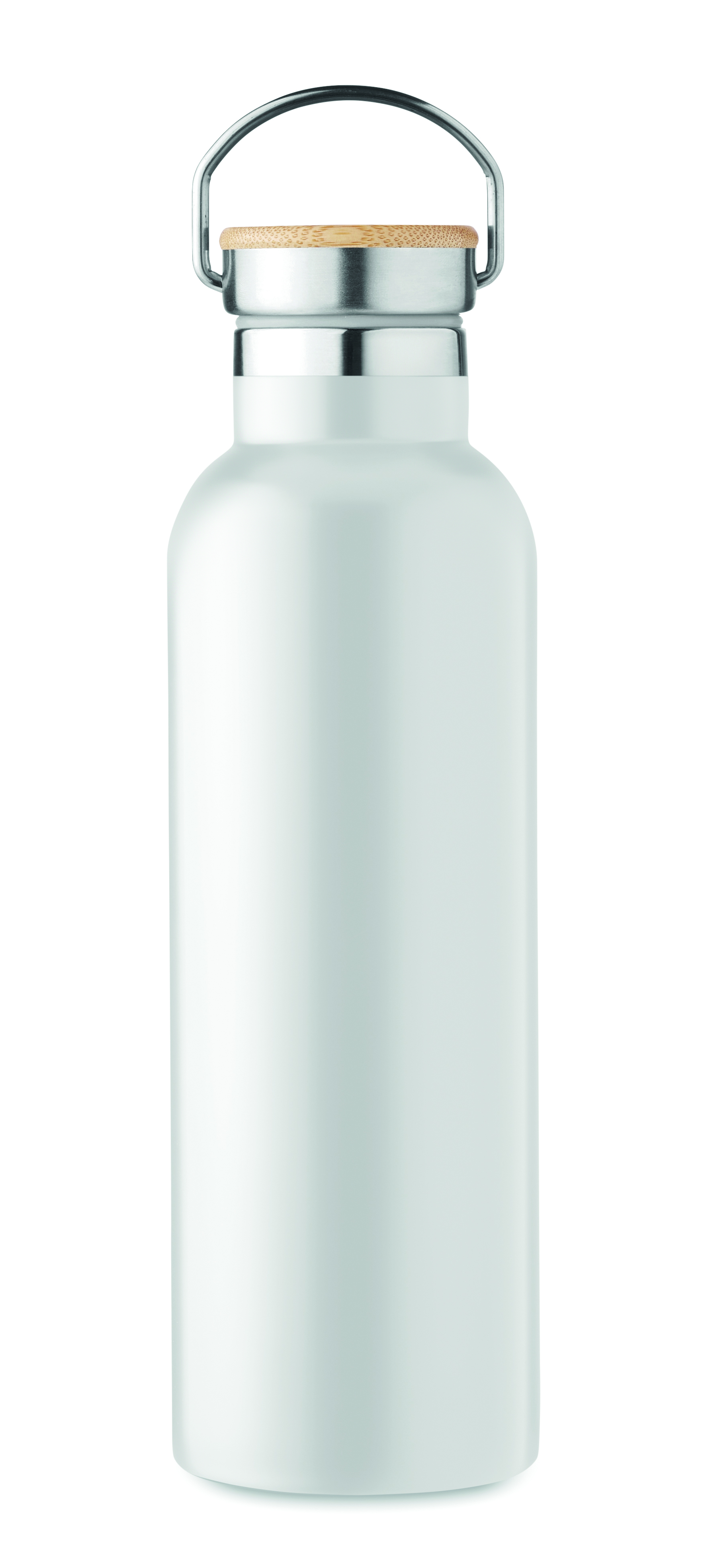 Isolierflasche 750 ml HELSINKI - Edelstahl, doppelwandig, Bambusdeckel
