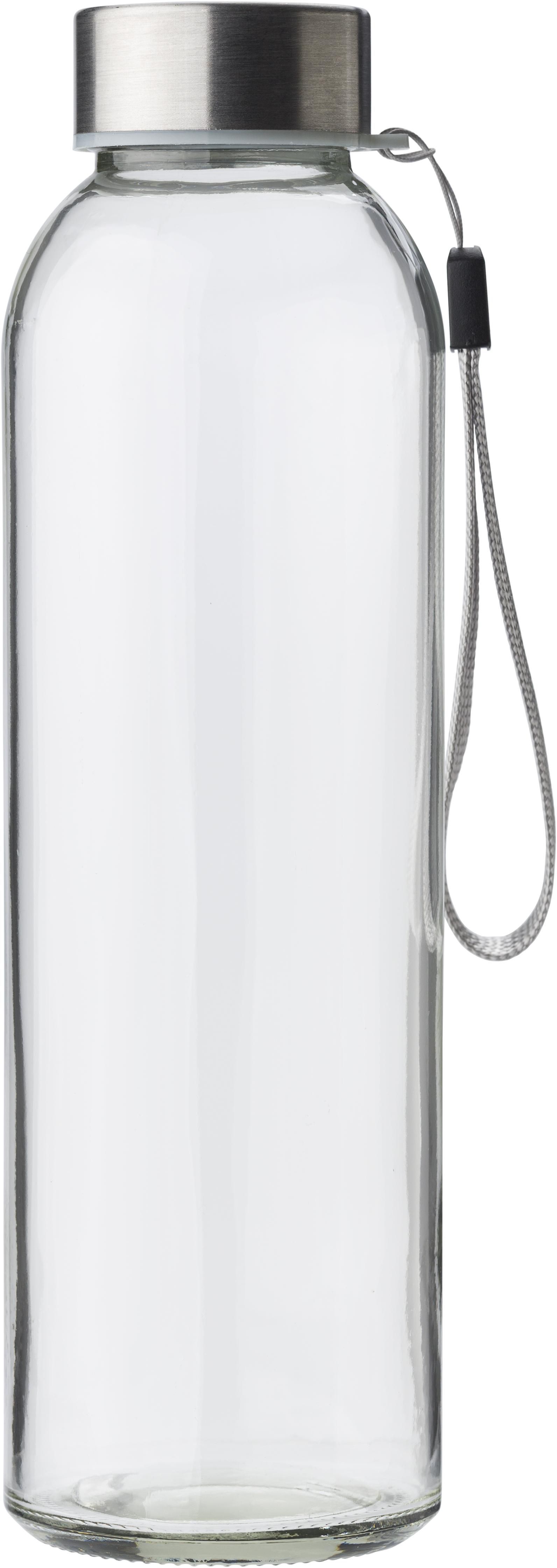 Glasflasche 500 ml mit Neoprenhülle - bedruckbar als Werbeartikel