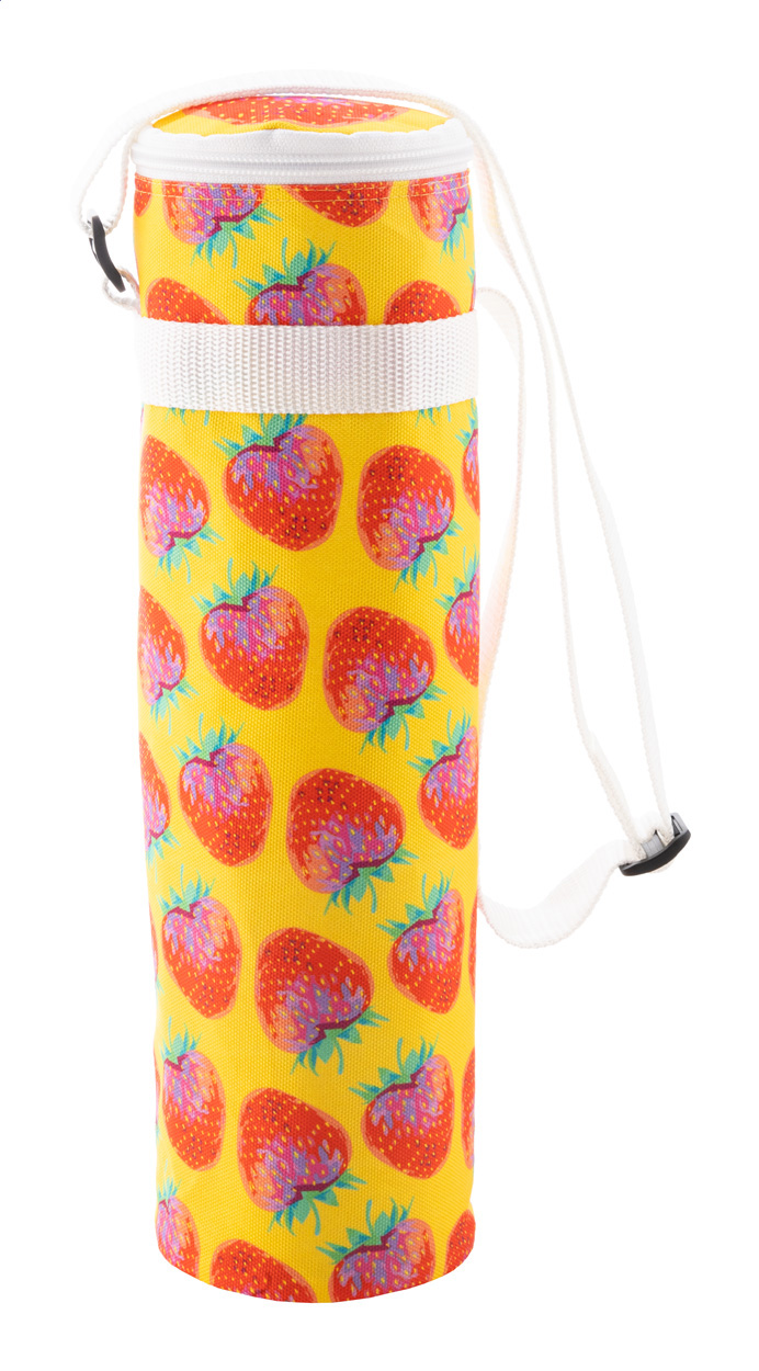 Flaschen-Kühltasche CreaCool Aqua aus RPET, für 1,5 l, bedruckbar