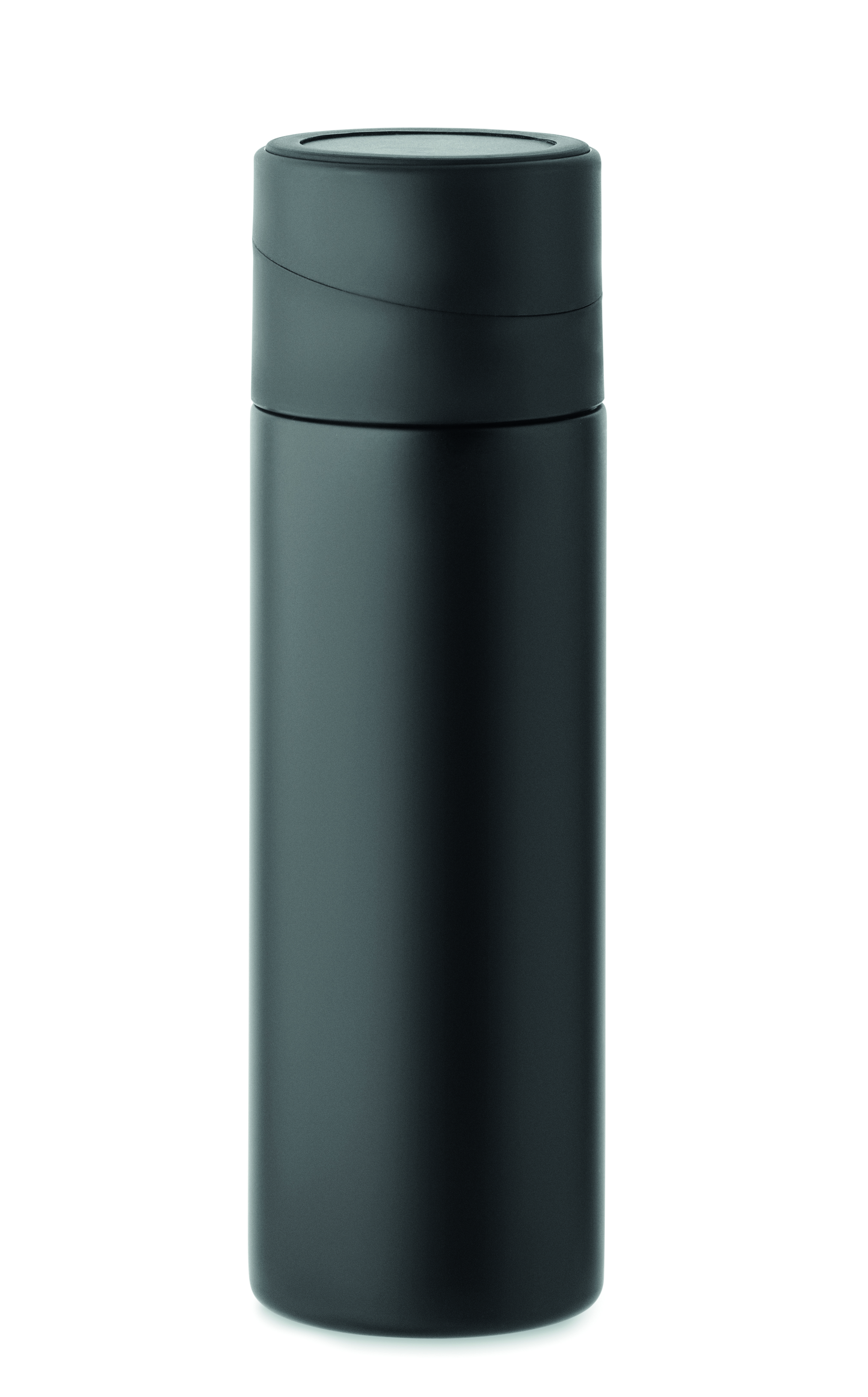 Doppelwandige Edelstahl-Isolierflasche 420 ml mit Smartphone-Halterung