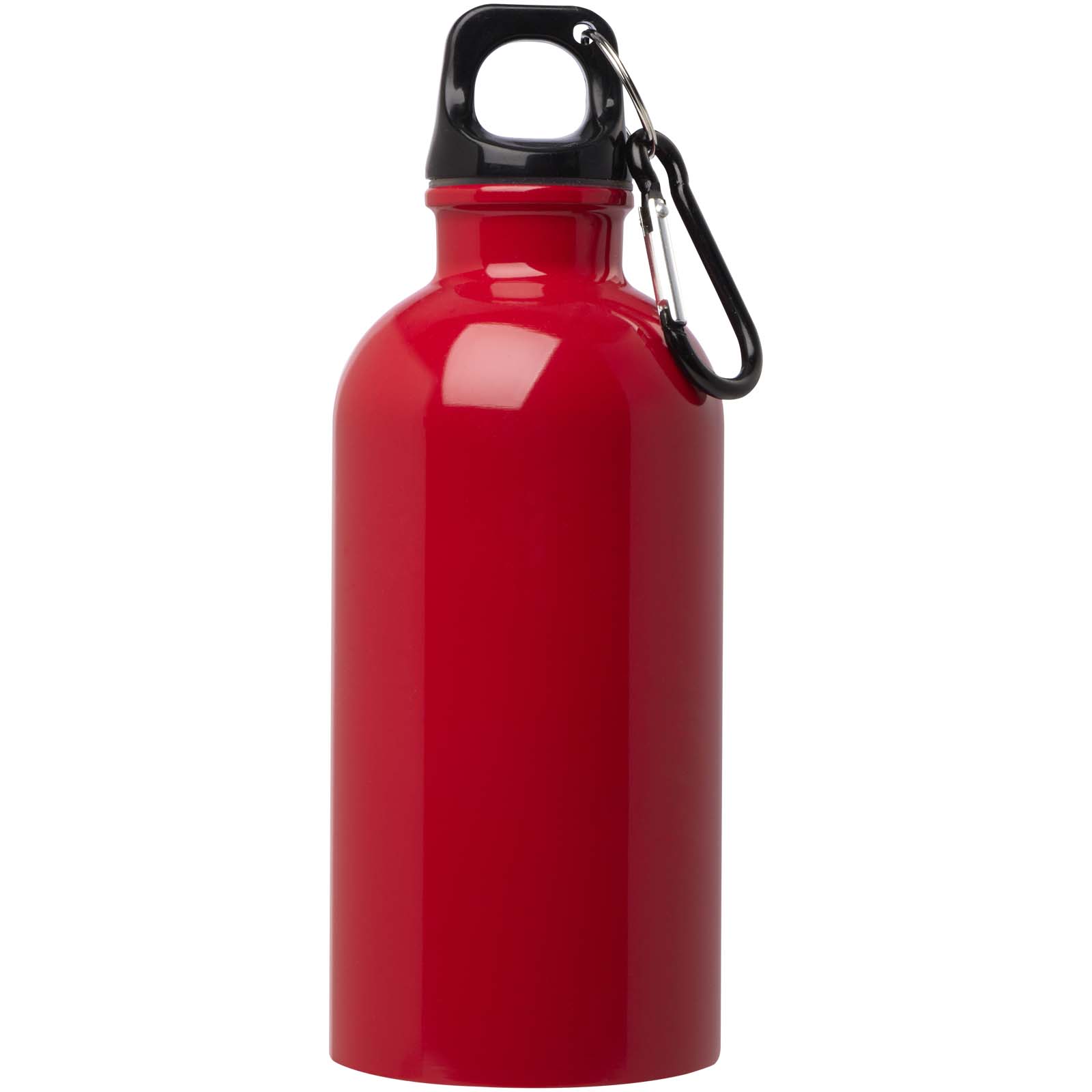 Edelstahl-Trinkflasche Oregon 400 ml, einwandig, mit Karabinerhaken