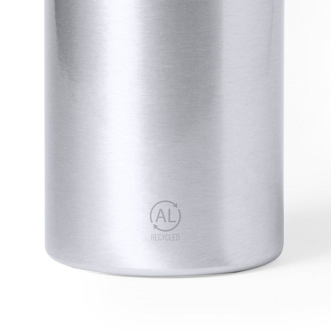 Trinkflasche Seirex 400 ml aus recyceltem Aluminium, bedruckbar