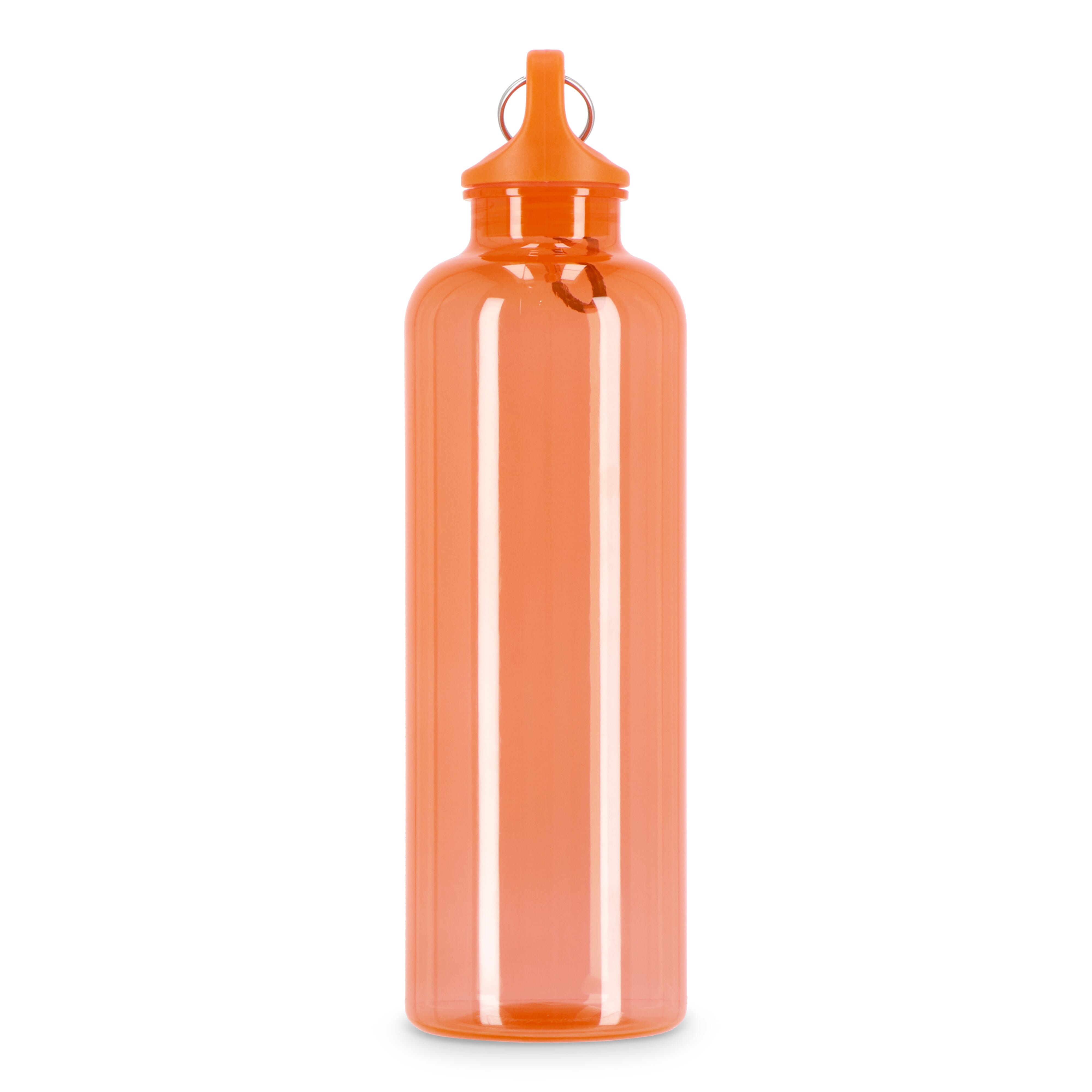 Trinkflasche R-PET 750 ml mit Karabiner – bedruckbar als Werbeartikel