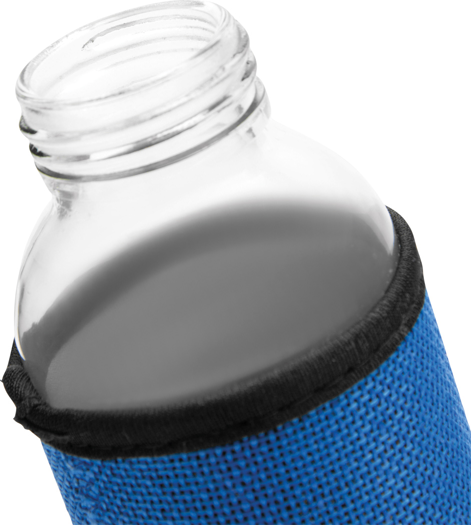 Glas-Trinkflasche TAKE JUTY 450 ml mit Jute-Hülle & Edelstahldeckel