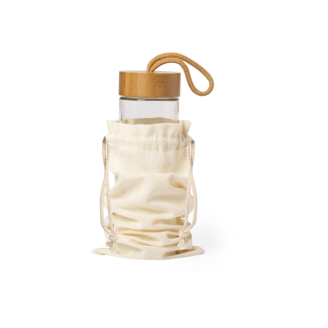 Flaschen-Tasche Marcex aus Baumwolle 12x33 cm – bedruckbar