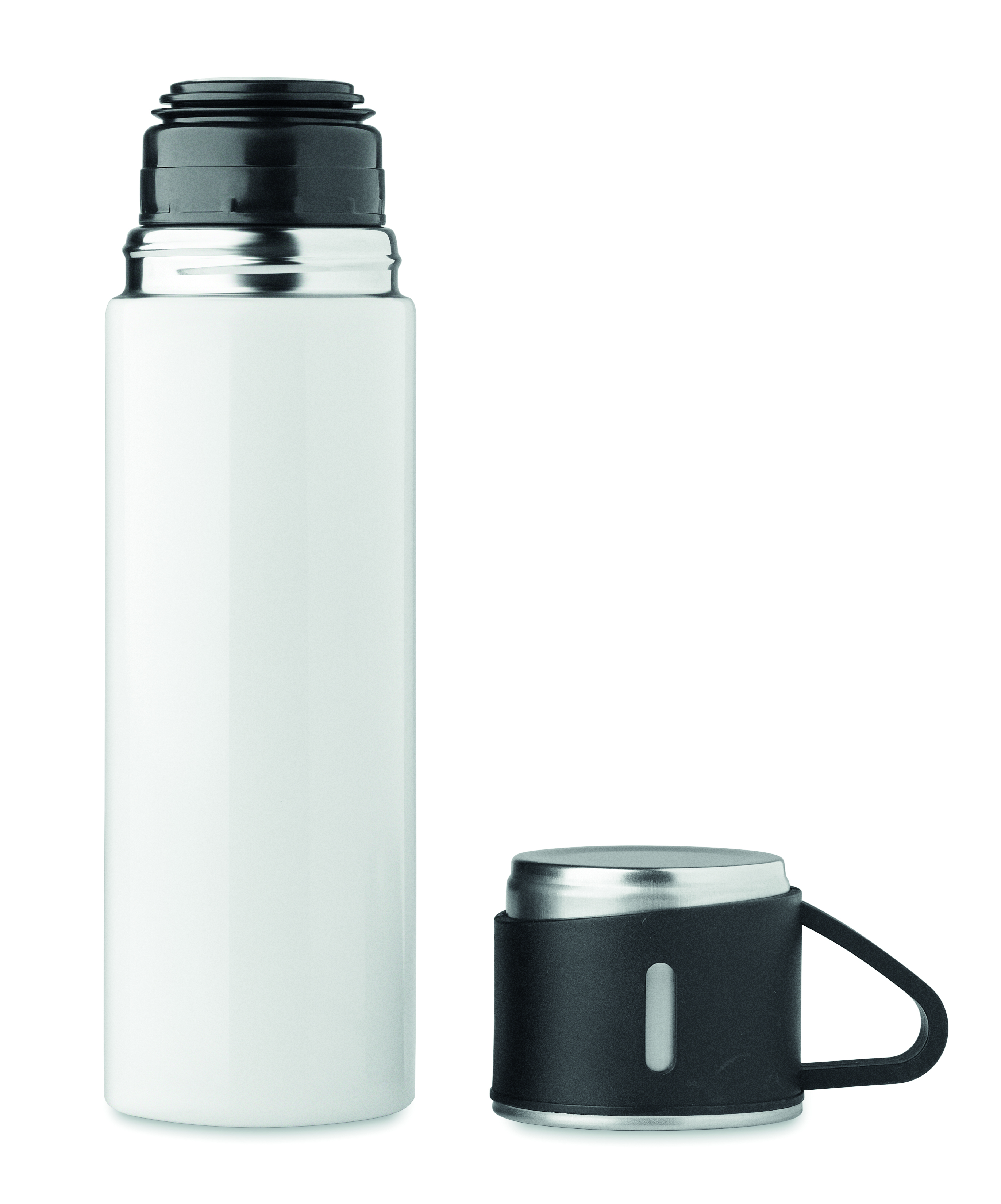 Isolierflasche Edelstahl 420 ml mit Becher-Set TONIA bedruckbar