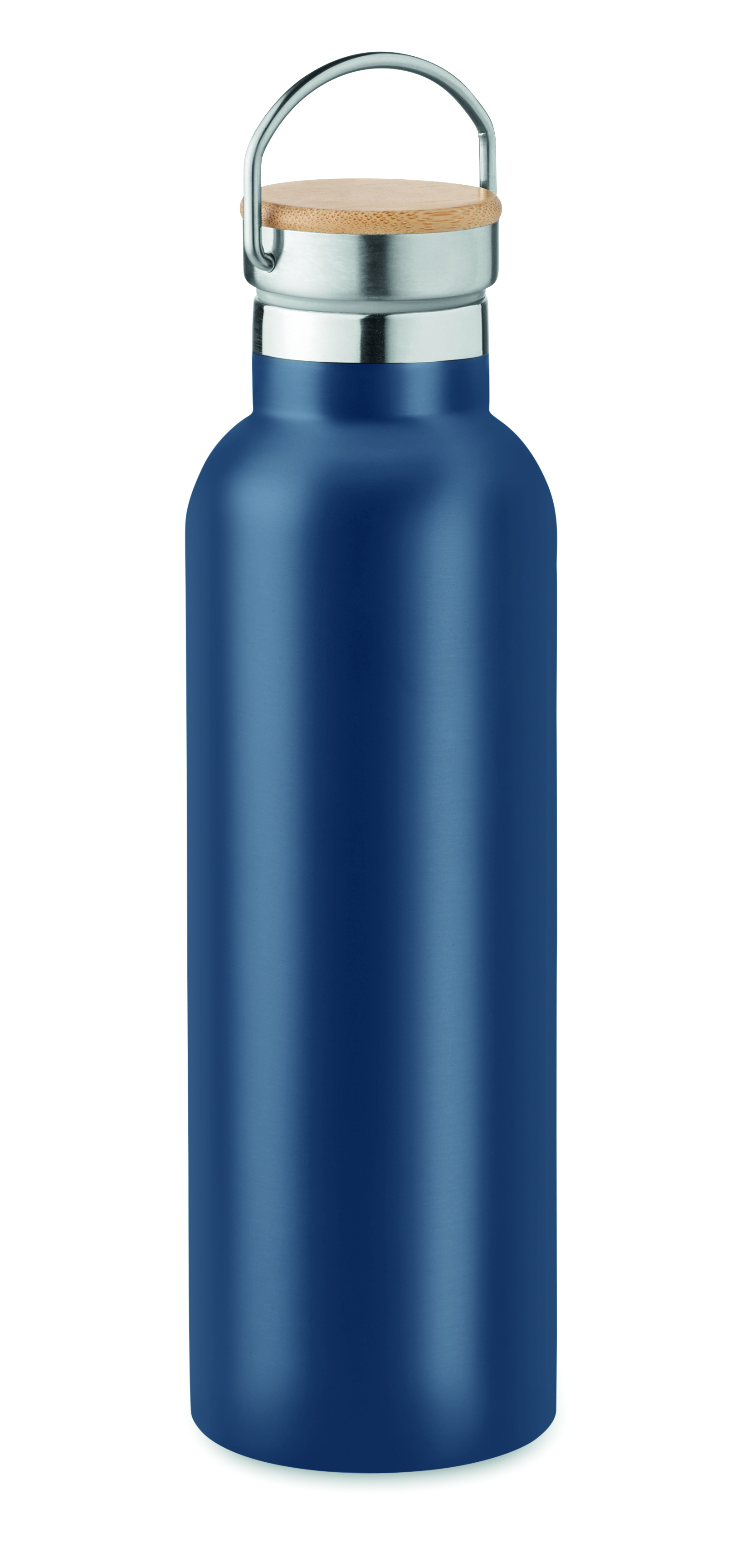 Isolierflasche 750 ml HELSINKI - Edelstahl, doppelwandig, Bambusdeckel