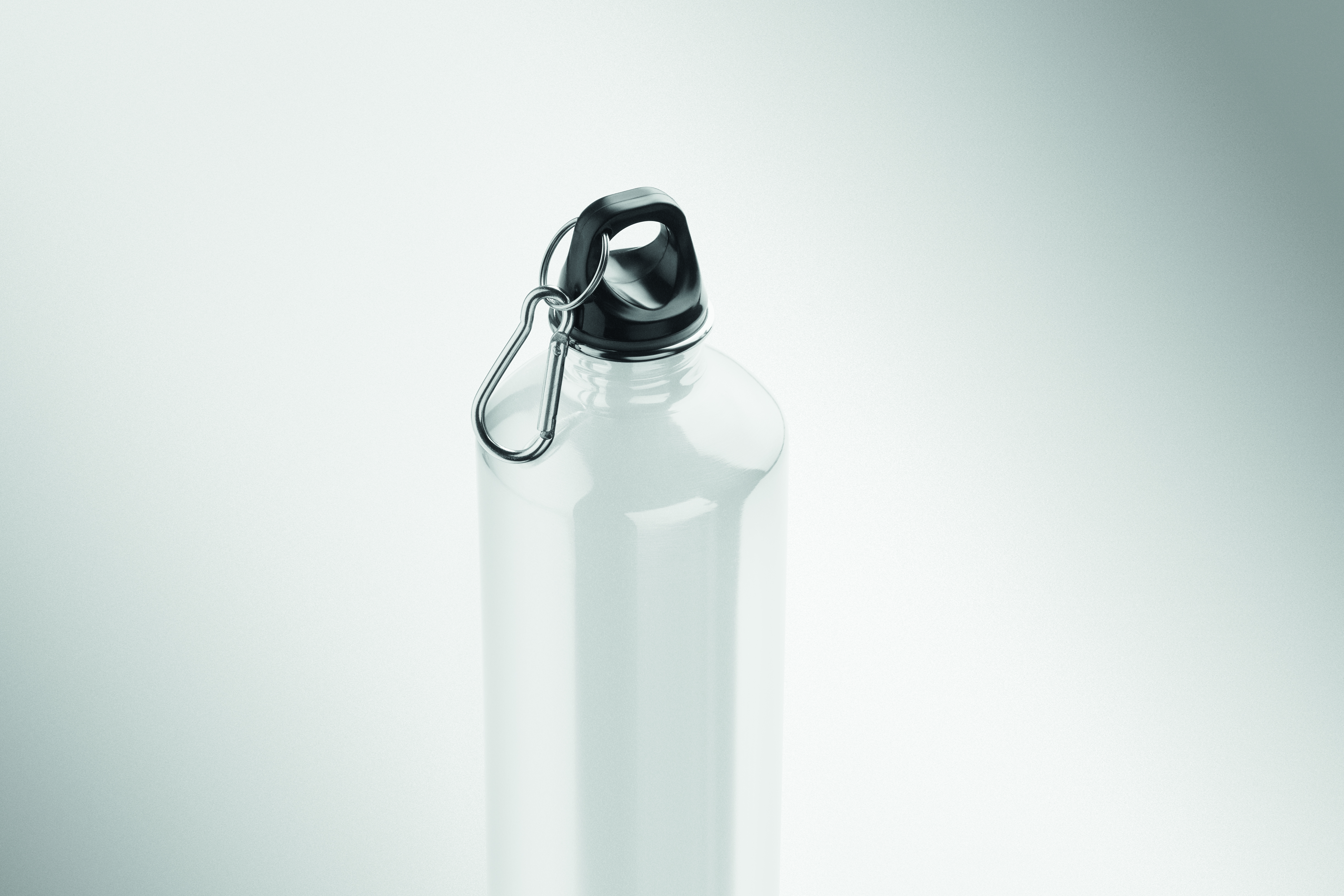 Edelstahl Trinkflasche 1000 ml einwandig mit Karabiner, bedruckbar