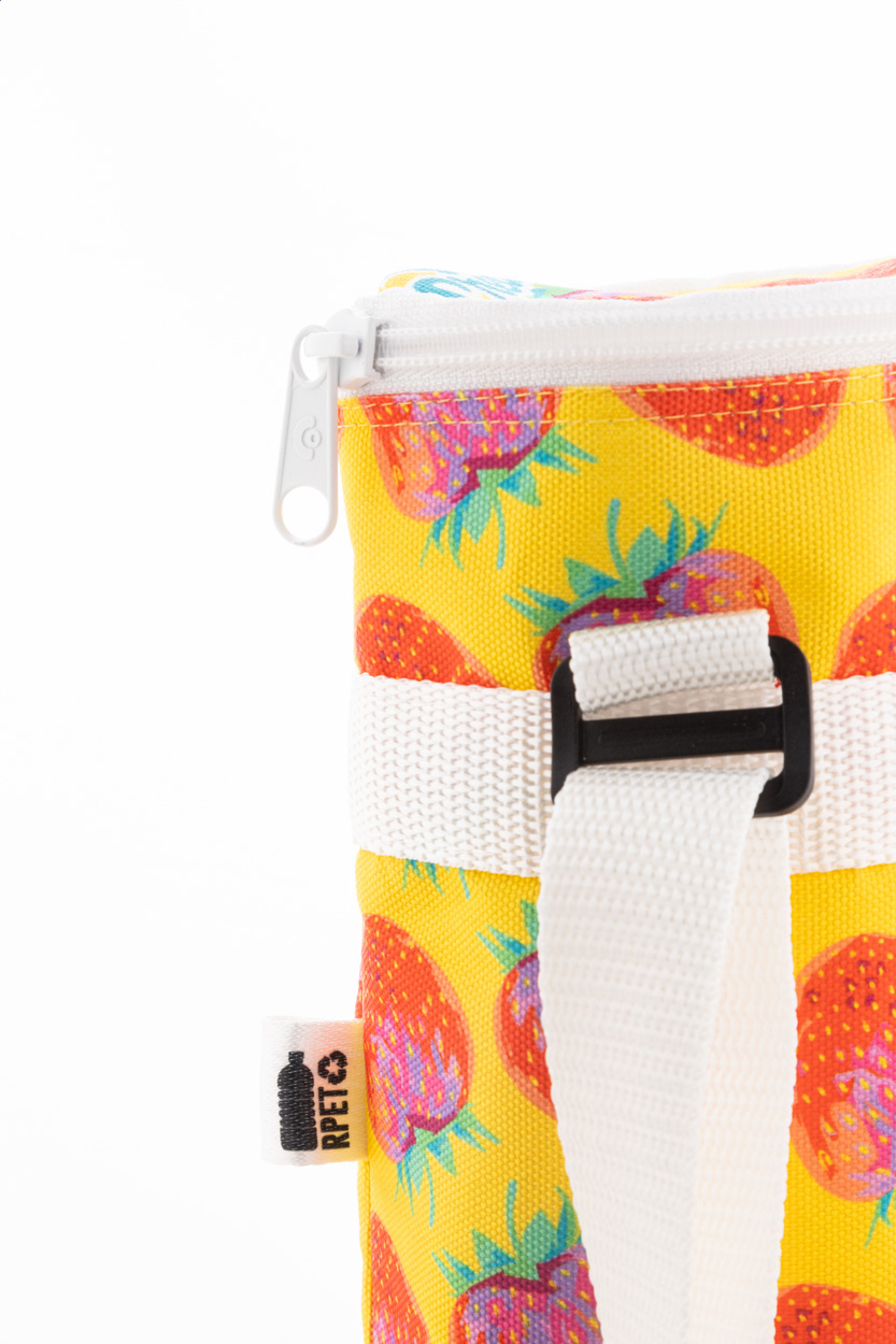 Flaschen-Kühltasche CreaCool Aqua aus RPET, für 1,5 l, bedruckbar
