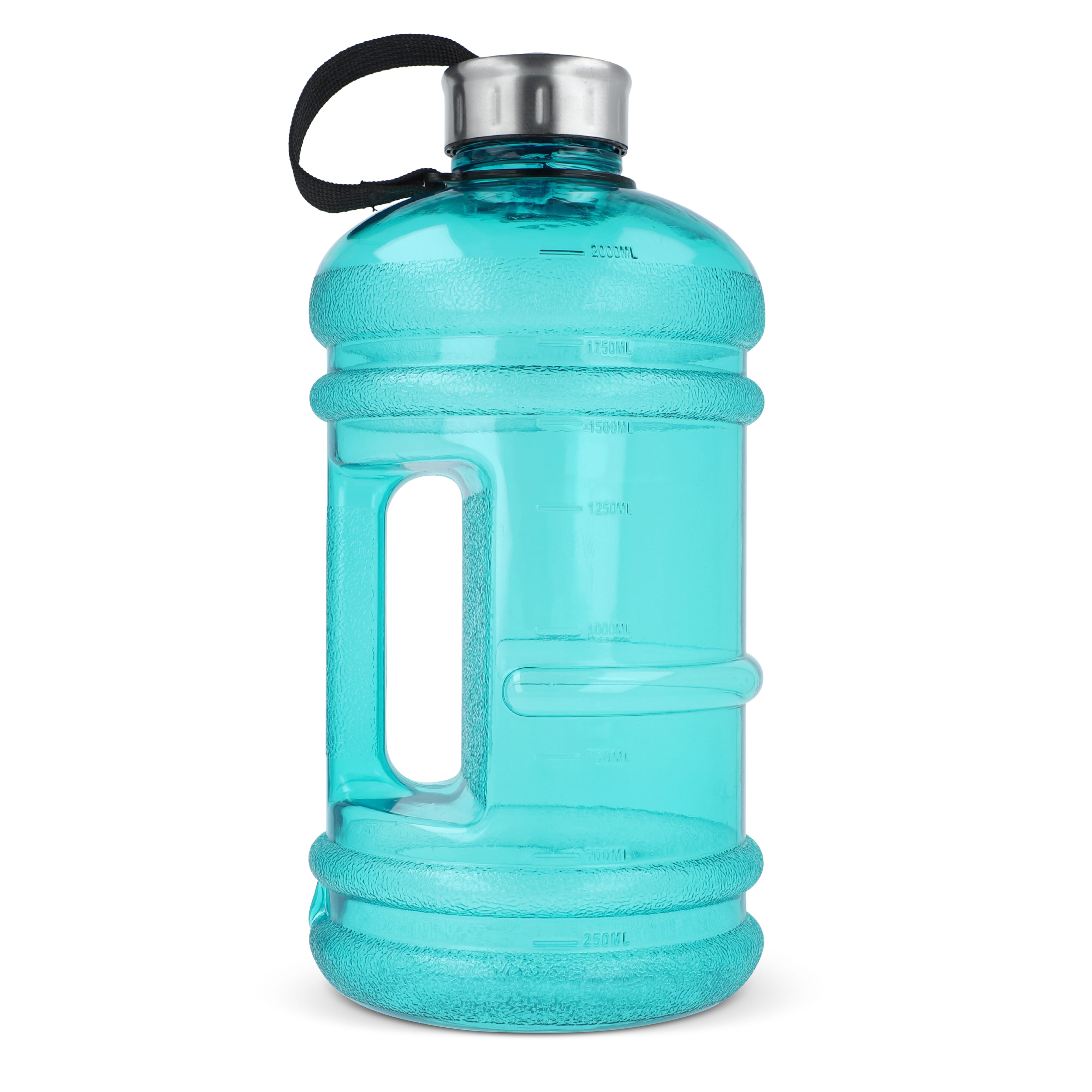 Trinkflasche 2,2 L XXL aus R-PETG, GRS-zertifiziert - bedruckbar