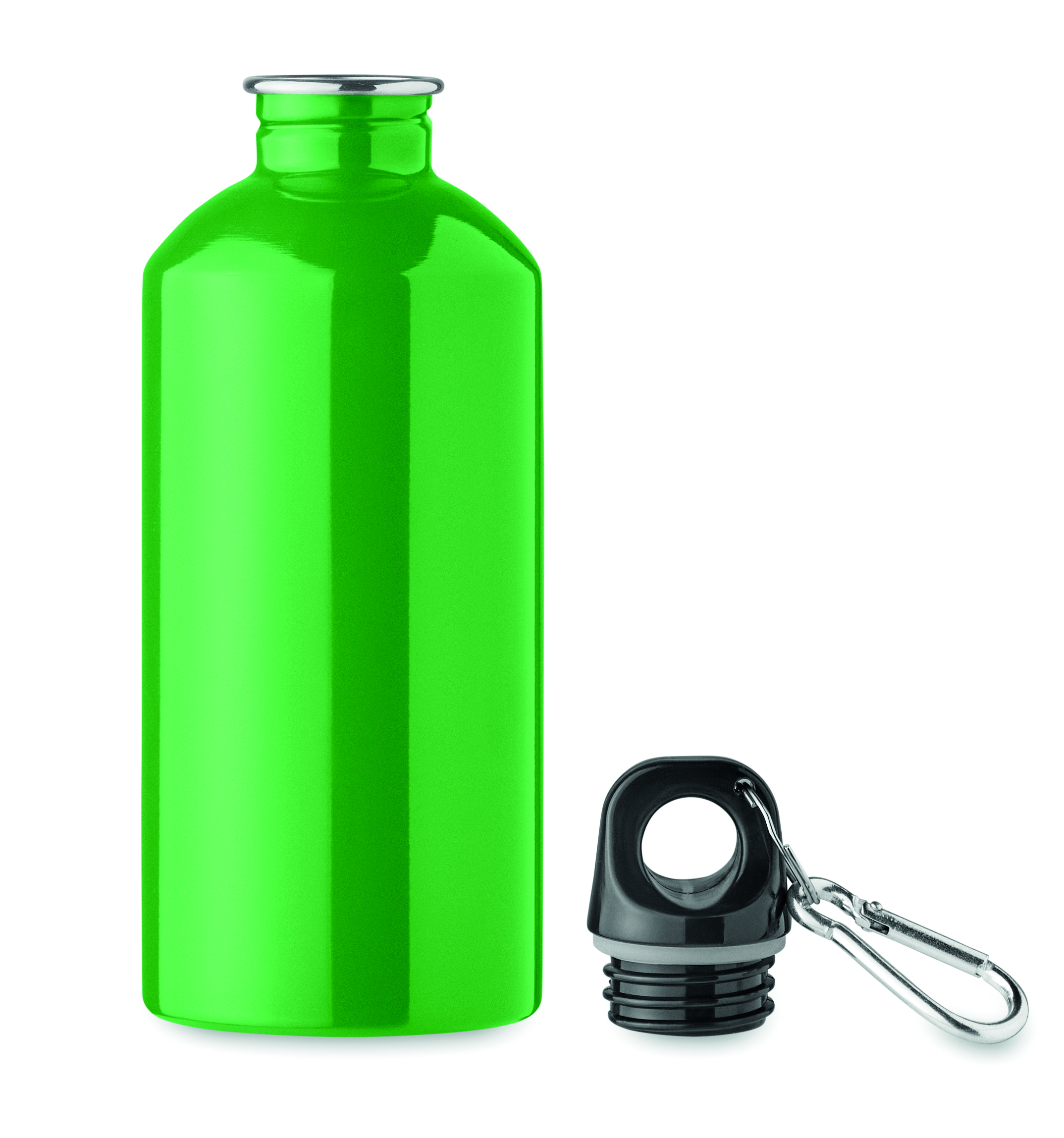 Trinkflasche Edelstahl 500 ml REMID MOSS mit Karabiner, bedruckbar