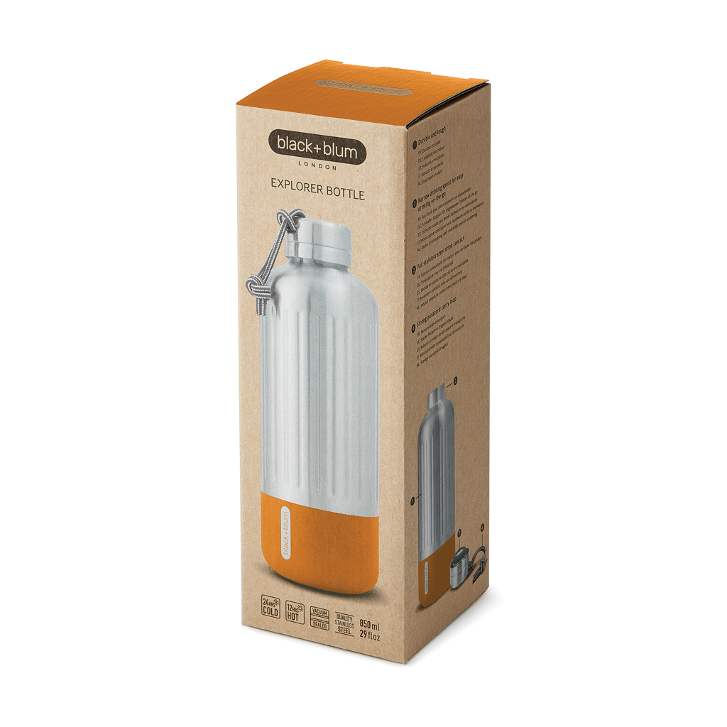 Black + Blum Explorer Edelstahl-Isolierflasche 850ml, bedruckbar