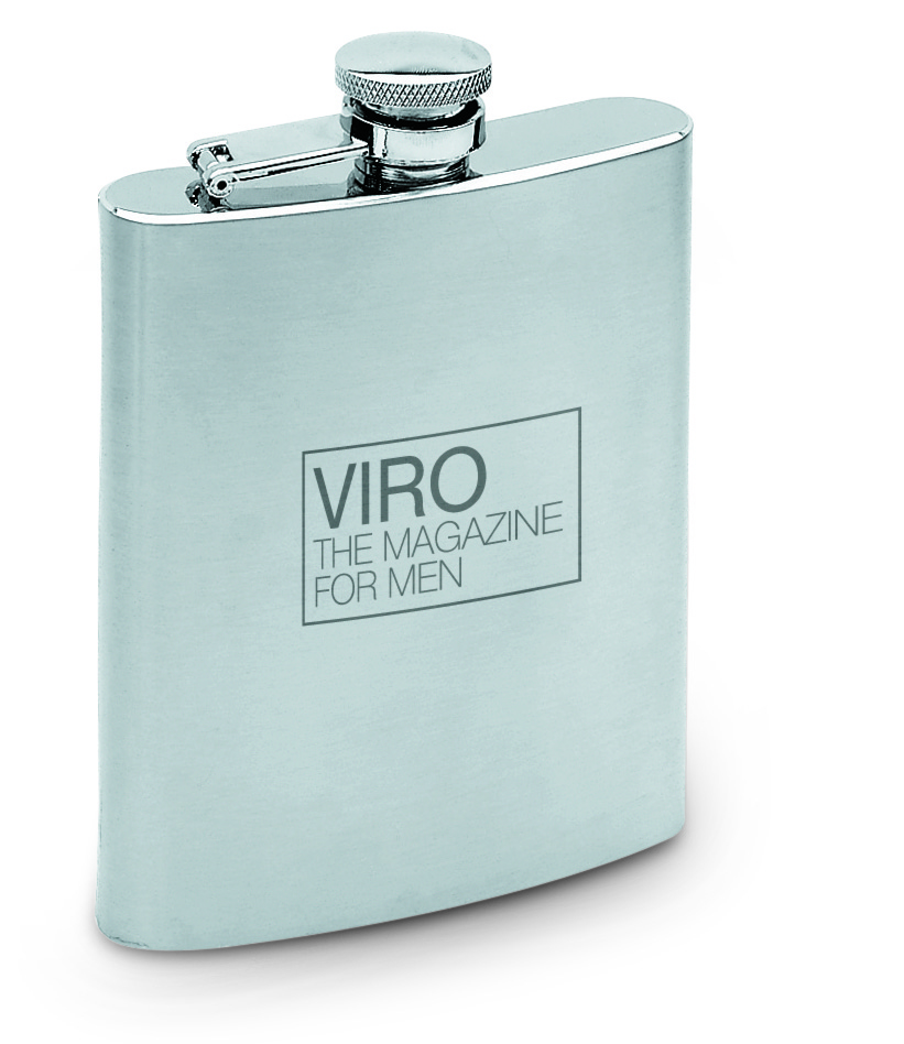 Flachmann SLIMMY FLASK aus Edelstahl, 200 ml, bedruckbar