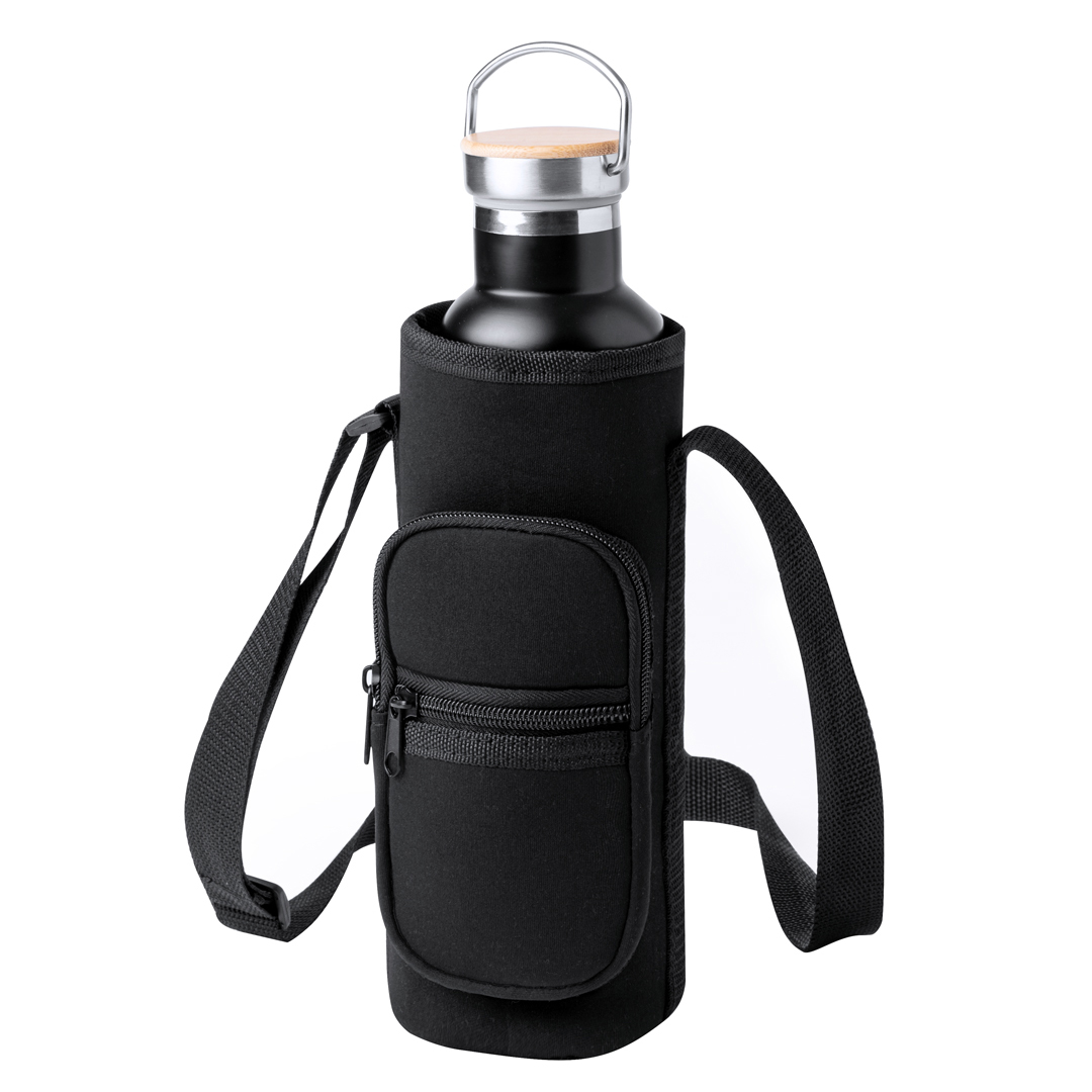 Flaschenhalter Rafle aus Softshell – mit Schultergurt, bedruckbar