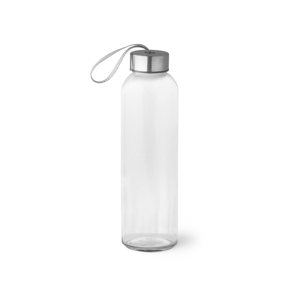 Sportflasche RAISE Glas & Edelstahl 520 ml – Trinkflasche bedruckbar