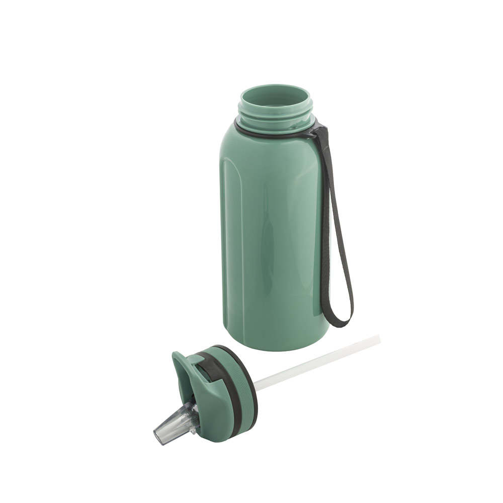 Sportflasche TYSON 1230 ml aus PETG mit Strohhalm, bedruckbar