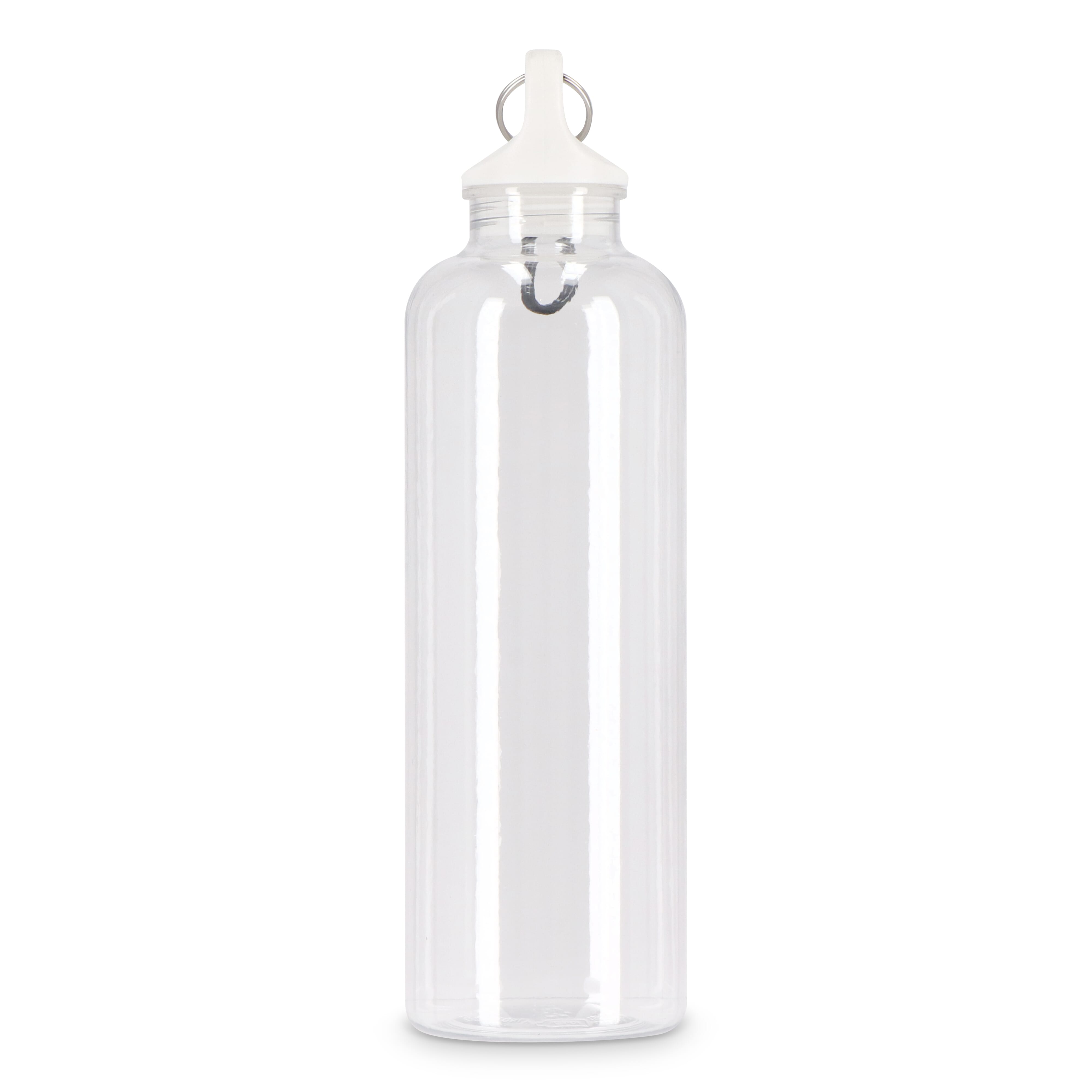 Trinkflasche R-PET 750 ml mit Karabiner – bedruckbar als Werbeartikel