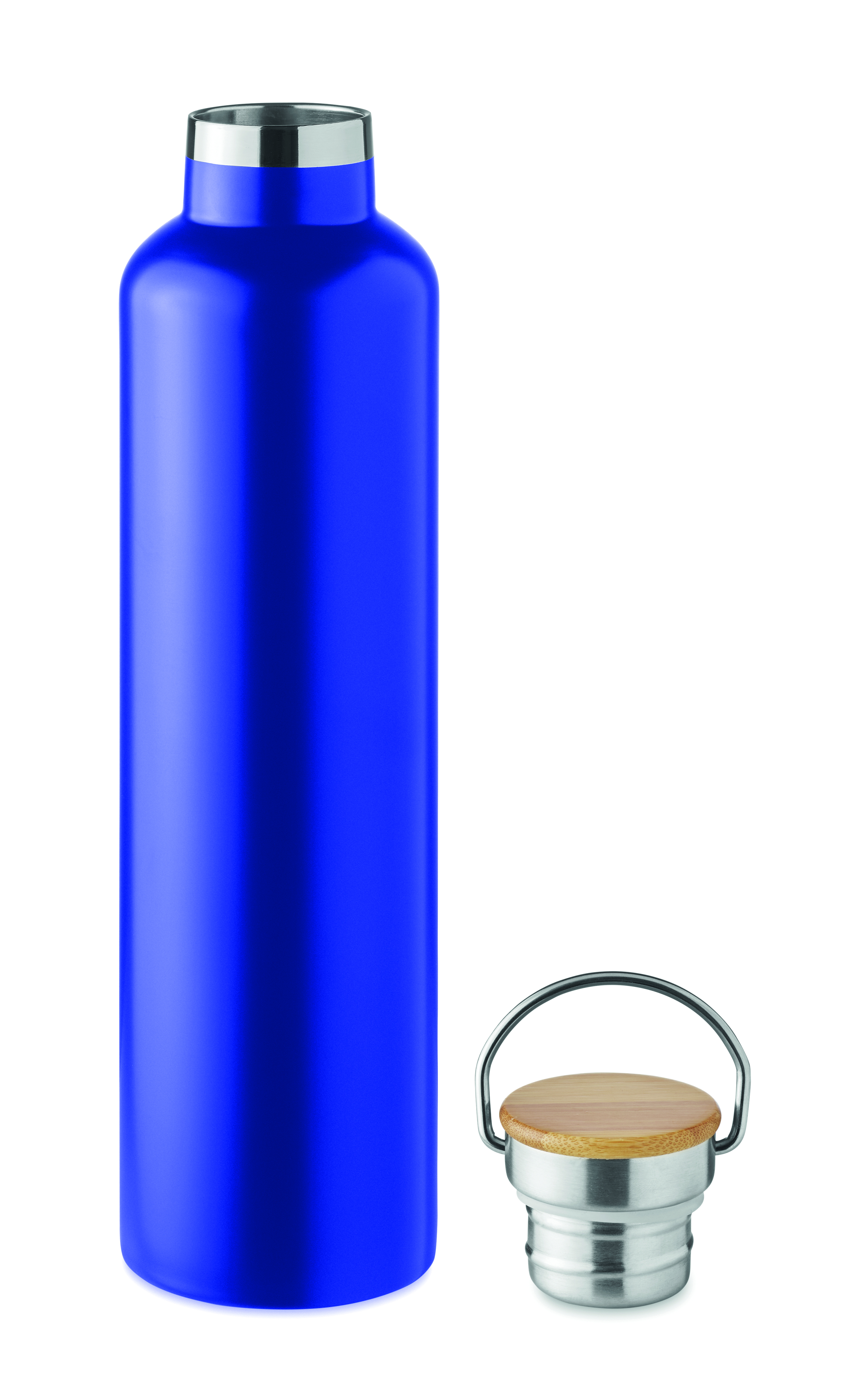 Isolierflasche 1000 ml HELSINKI LARGE – Edelstahl mit Bambusdeckel