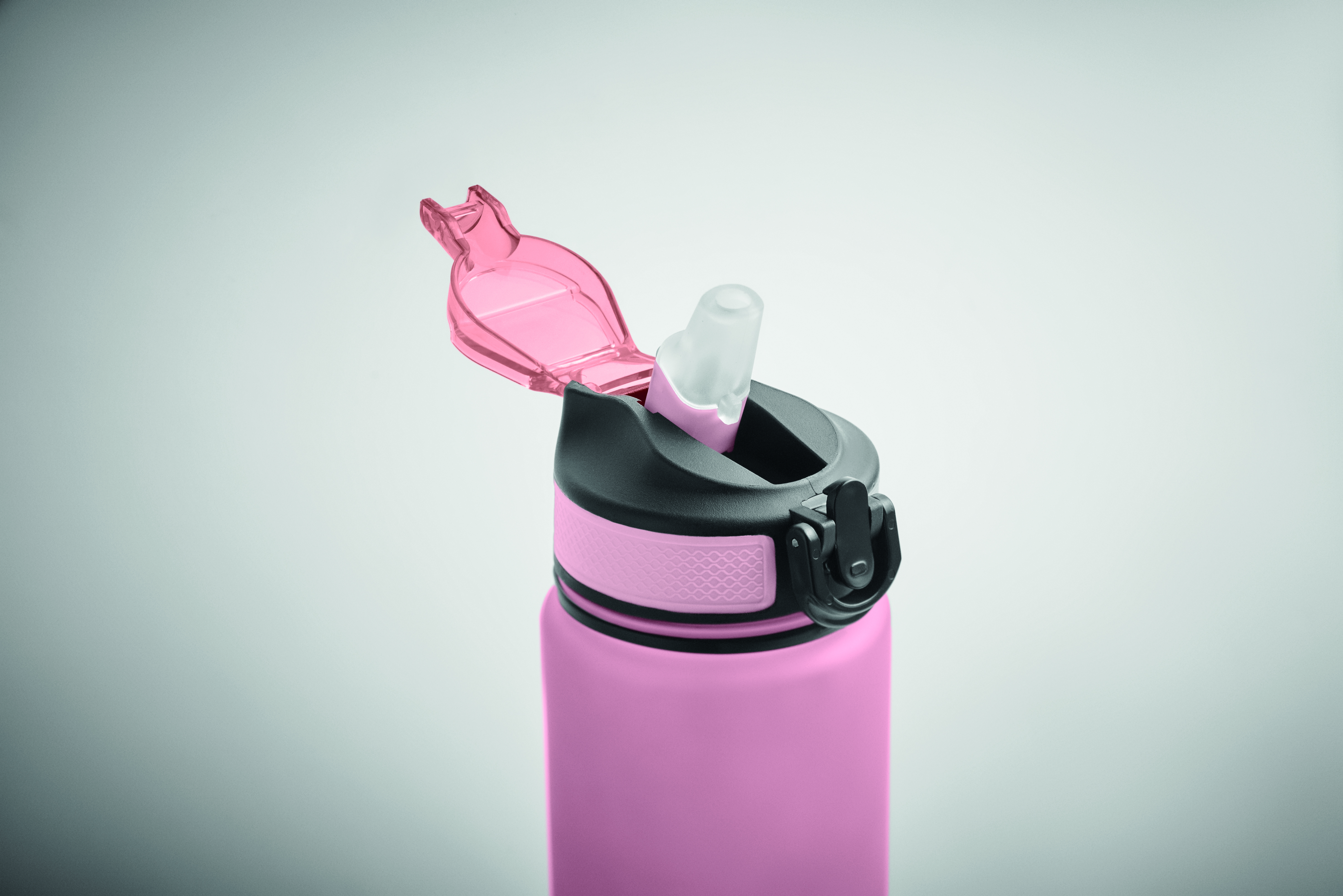 Sport-Trinkflasche RPET 1L ACTIVATE mit Trinkhalm & Zeitmarkierung