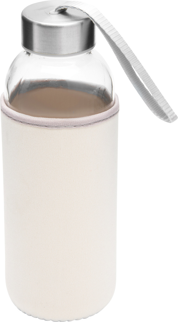 Glas-Trinkflasche TAKE WELL 450 ml mit Schutzhülle, bedruckbar