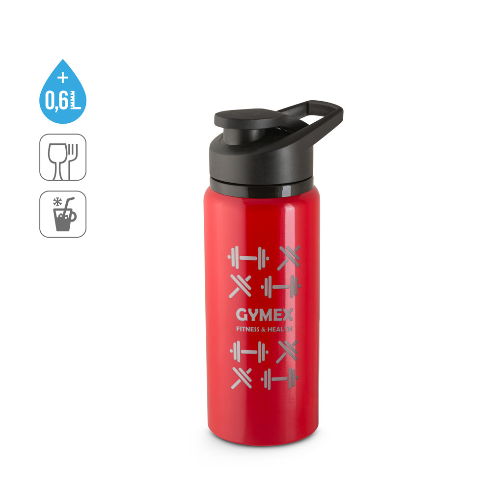 Sportflasche SHAWN aus recyceltem Aluminium, 660 ml, bedruckbar