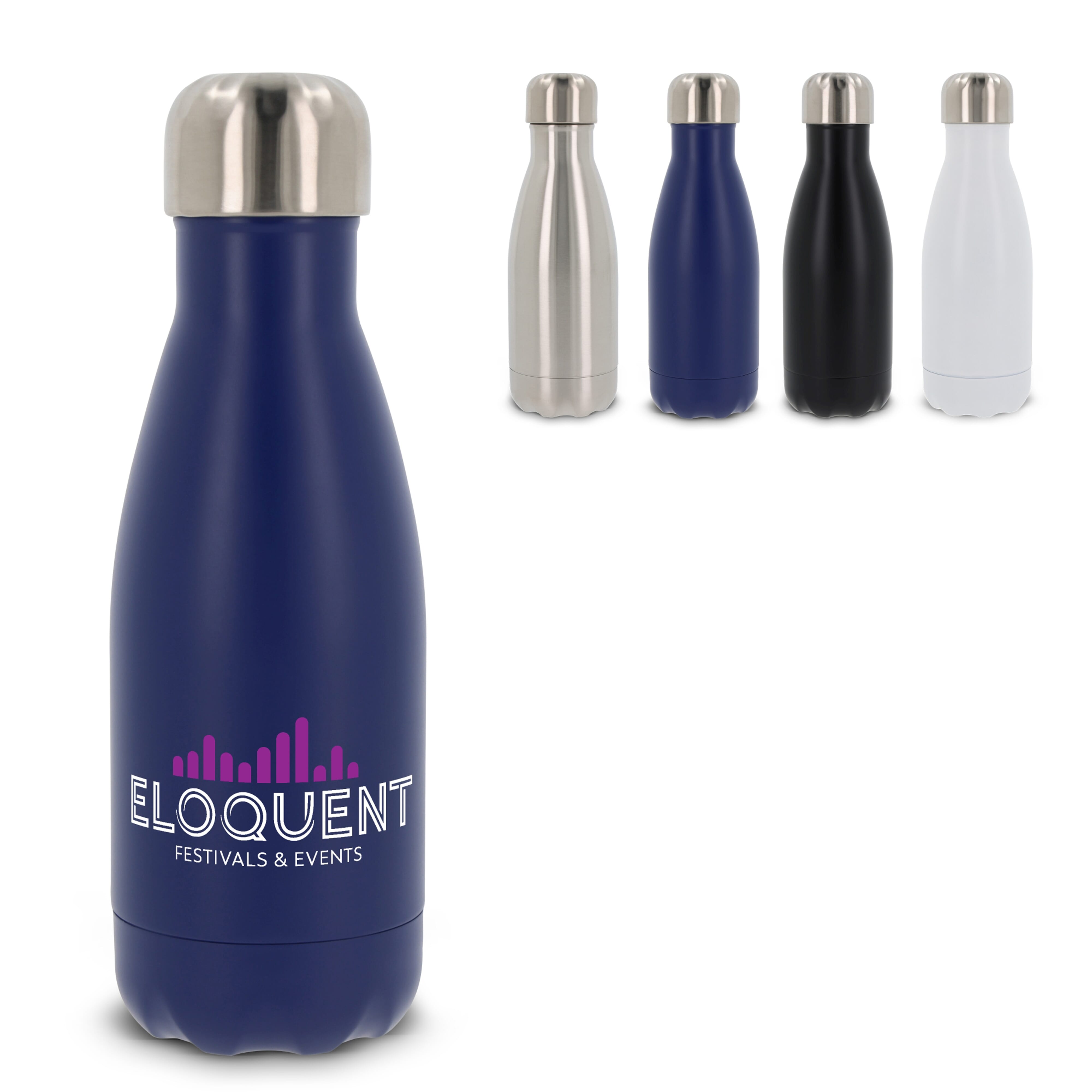 Isolierflasche Swing 260ml – doppelwandig, Edelstahl, bedruckbar