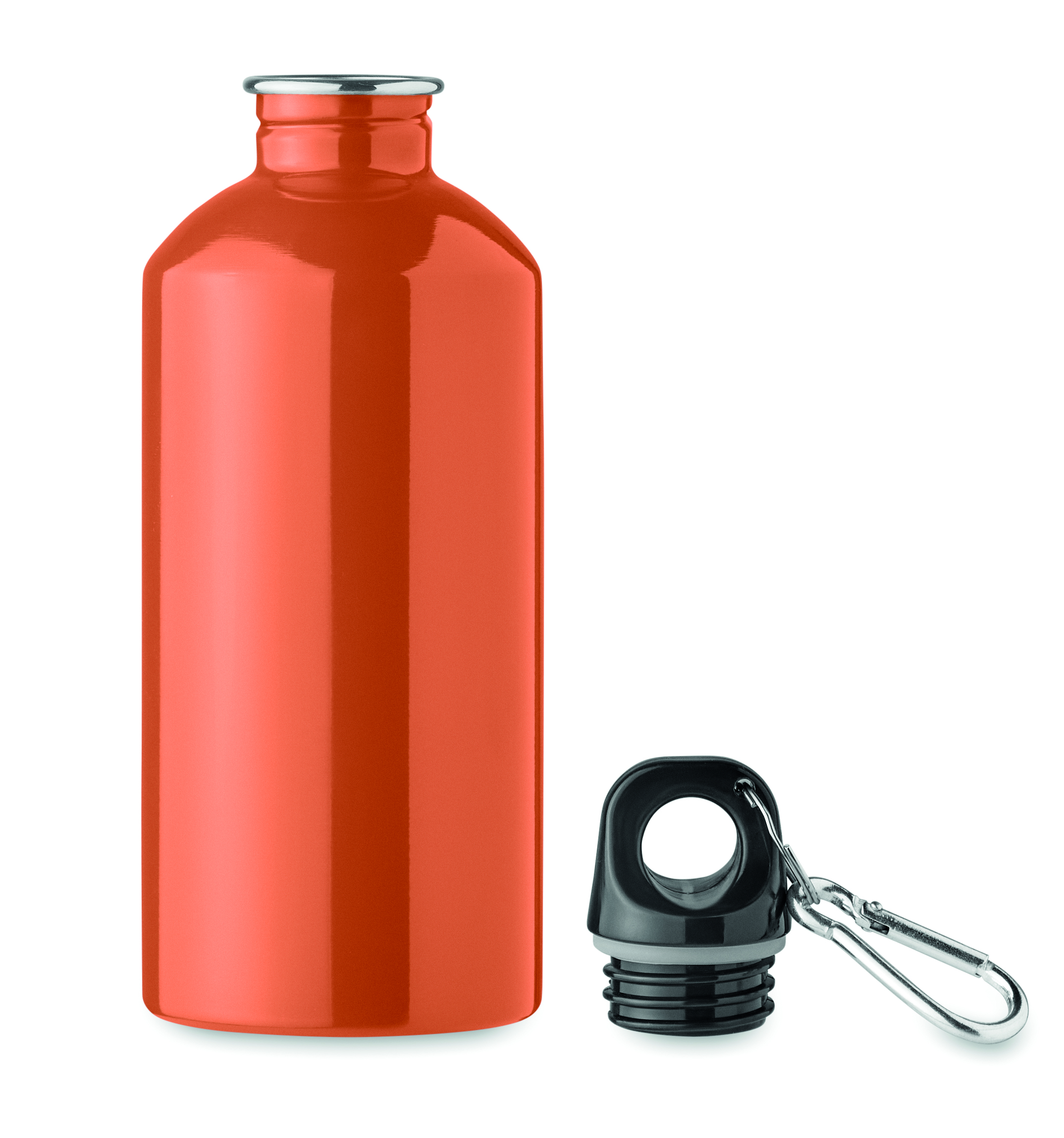 Trinkflasche Edelstahl 500 ml REMID MOSS mit Karabiner, bedruckbar