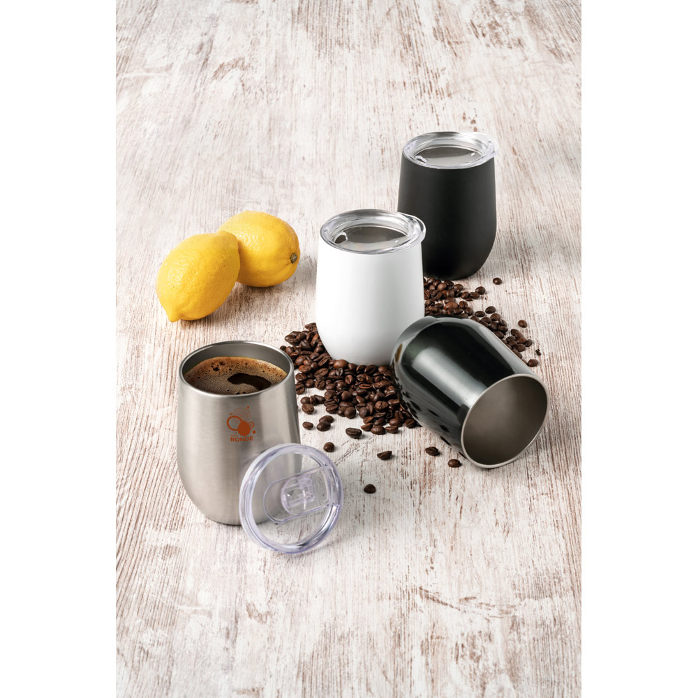 RONDE Reisebecher Edelstahl 400 ml, doppelwandig vakuumisoliert