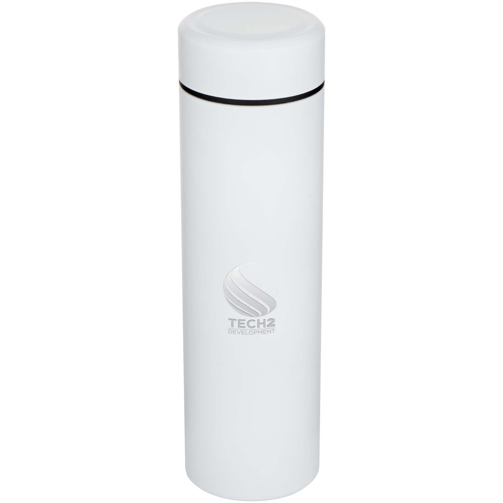Edelstahl Isolierflasche 450 ml Taylor mit Teesieb – Doppelwand, bedruckbar