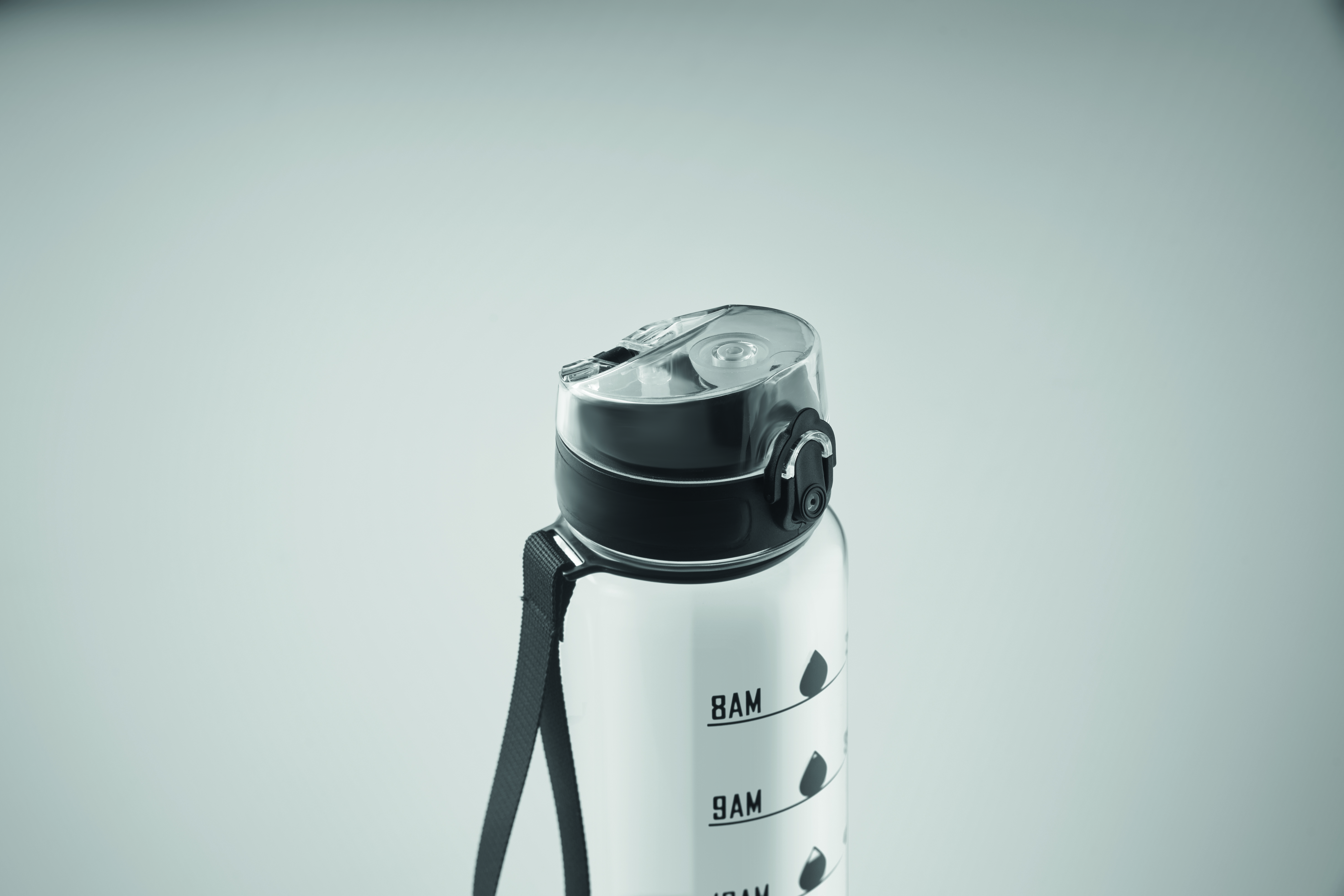 Sport-Trinkflasche RPET 1L ISFORDEN MARK – bedruckbar, mit Trageriemen