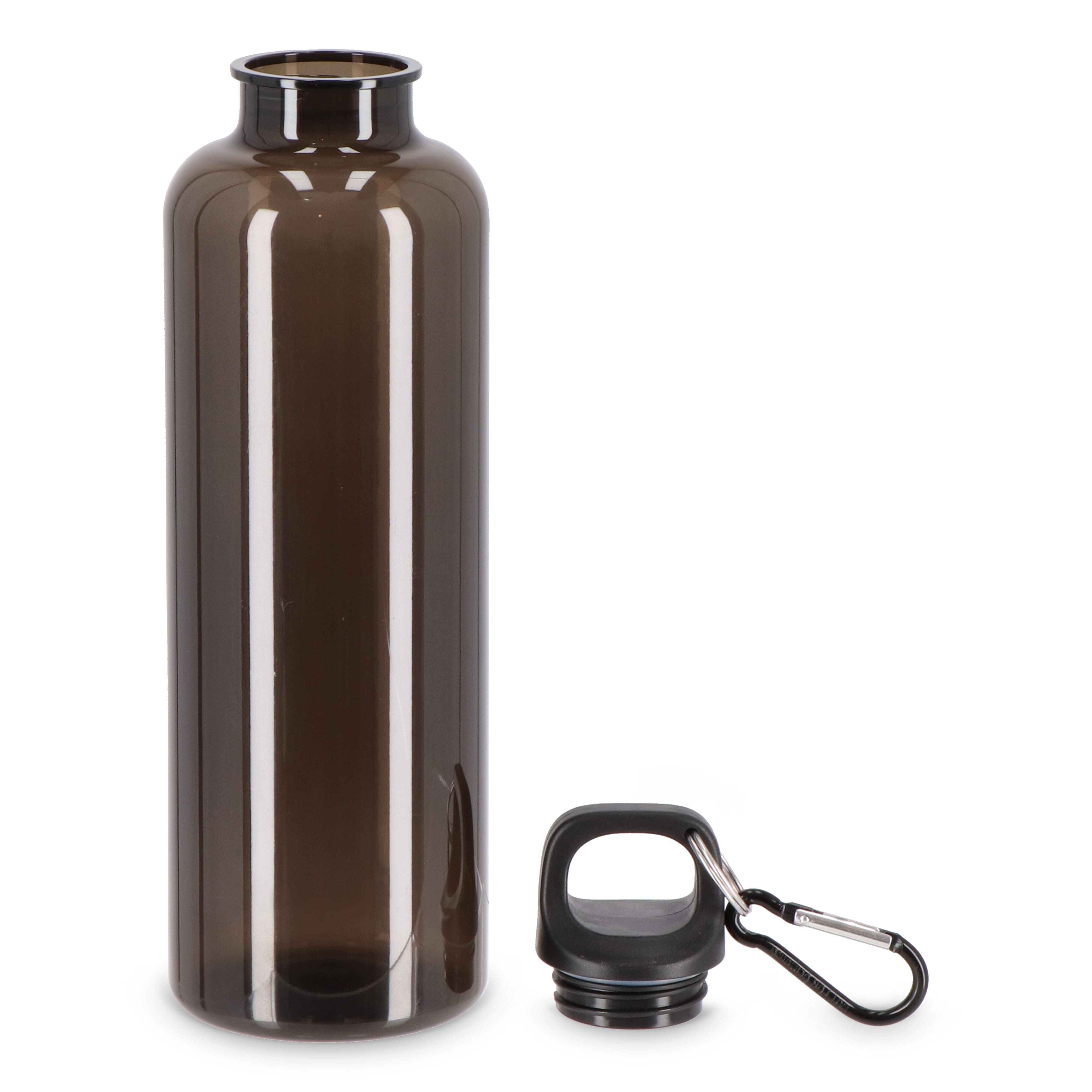 Trinkflasche R-PET 750 ml mit Karabiner – bedruckbar als Werbeartikel