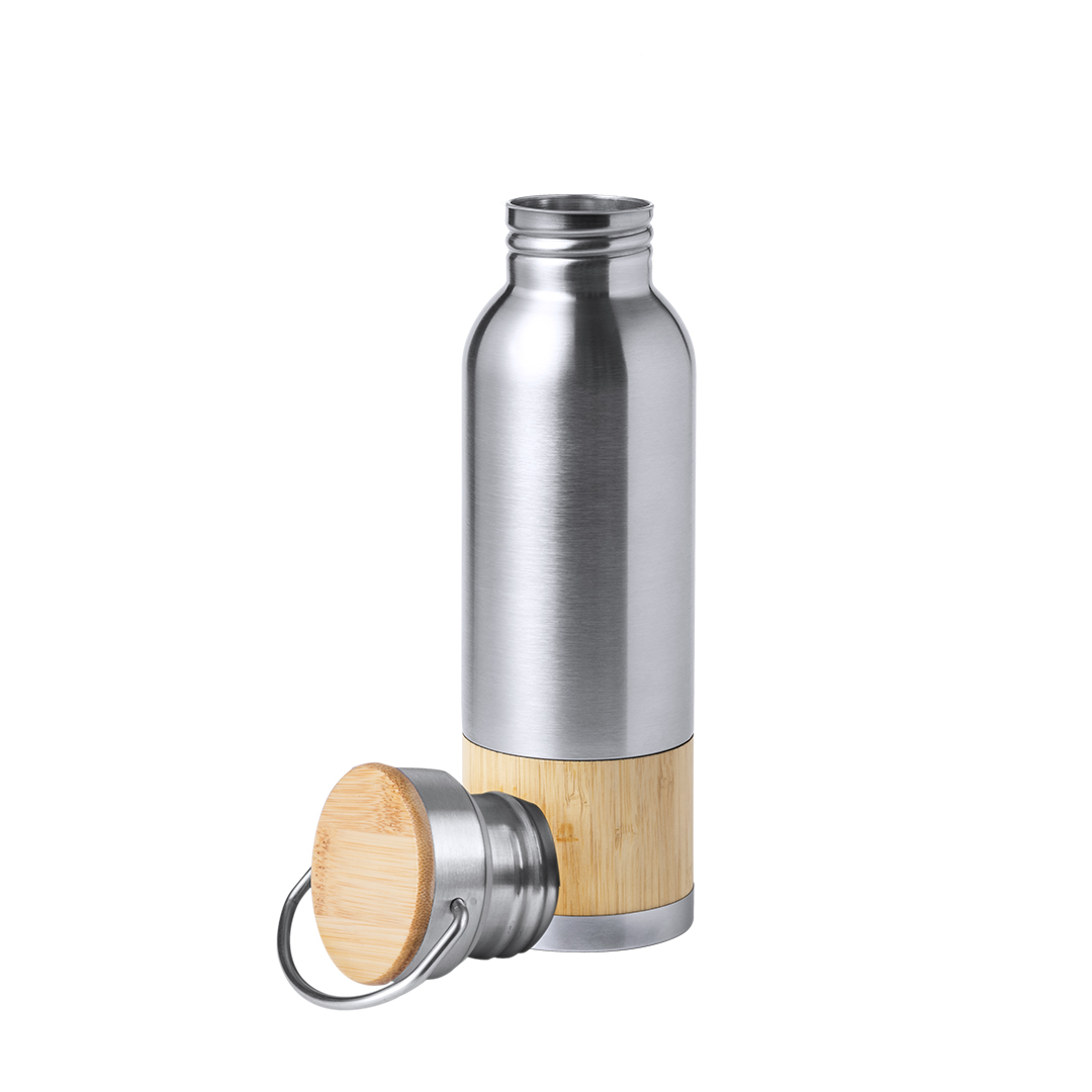 Edelstahl-Trinkflasche Gaucix 800 ml mit Bambus, bedruckbar