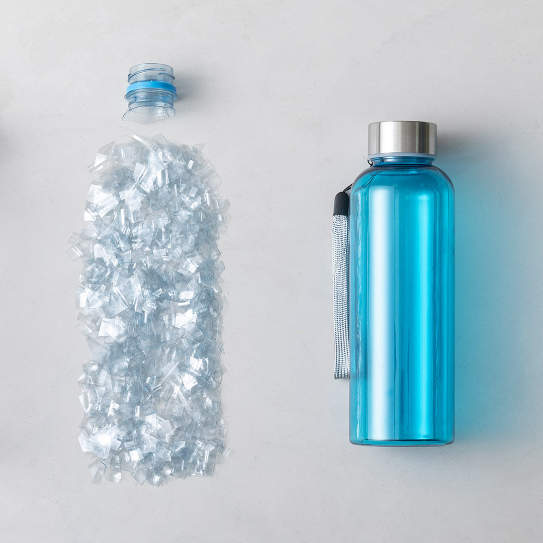 Trinkflasche Lecit aus RPET, 600 ml, BPA-frei – bedruckbar
