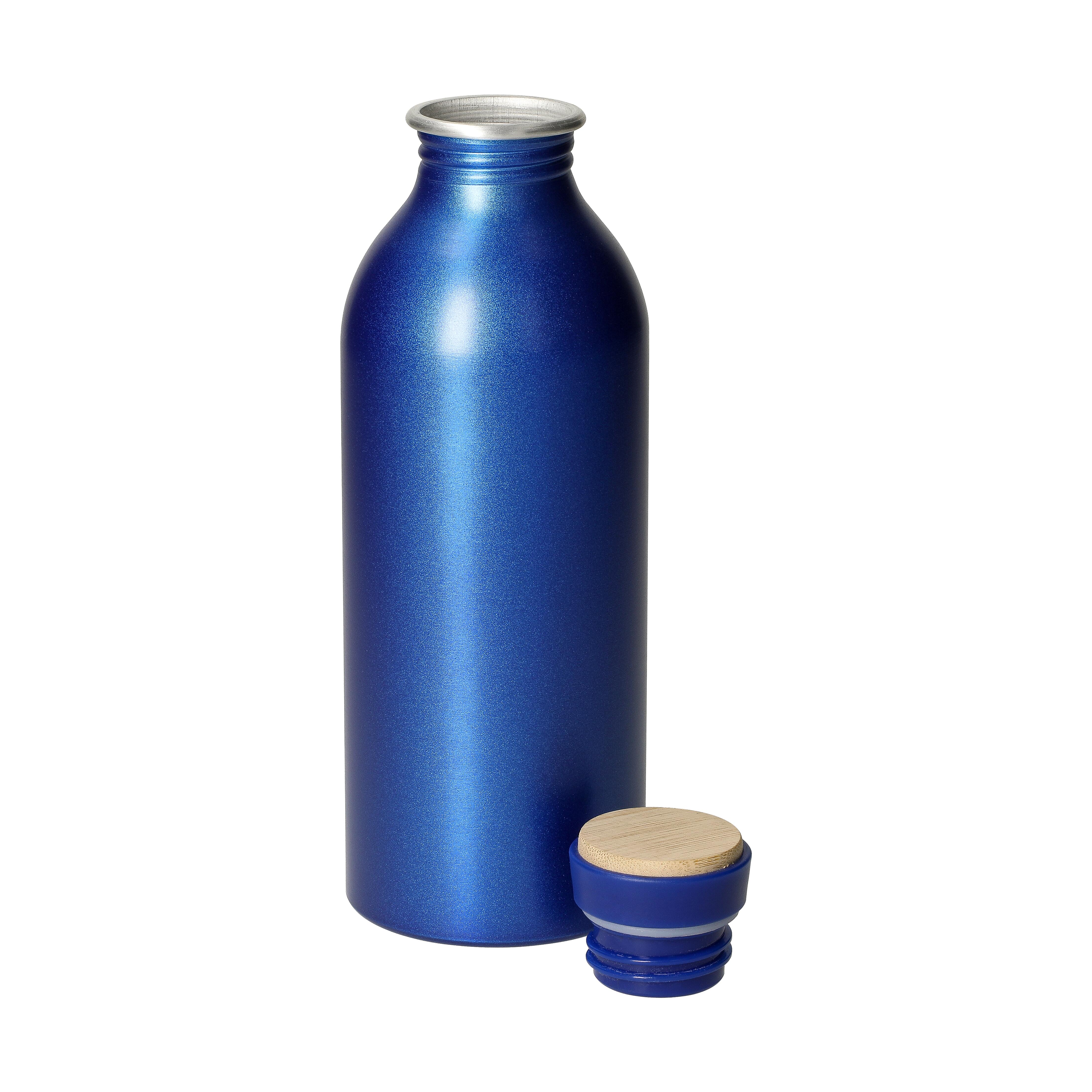 Aluminiumflasche "Breeze" 650 ml mit Bambus-Deckel, bedruckbar