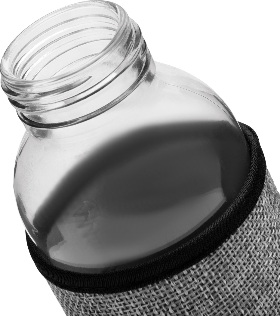 Glas-Trinkflasche TAKE JUTY 450 ml mit Jute-Hülle & Edelstahldeckel