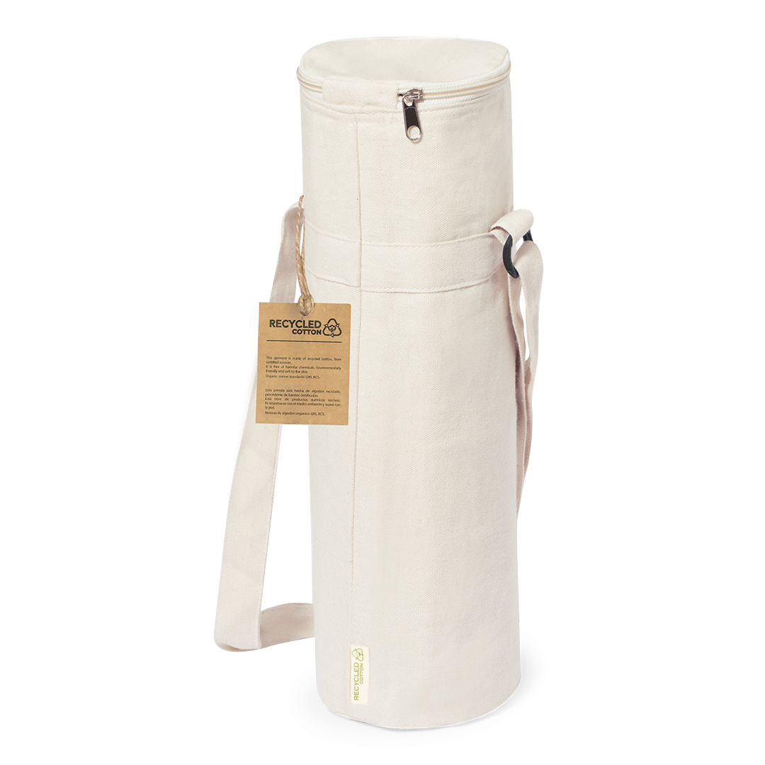 Flaschenkühltasche Sirkin aus recycelter Baumwolle, bedruckbar bis 1,5 l