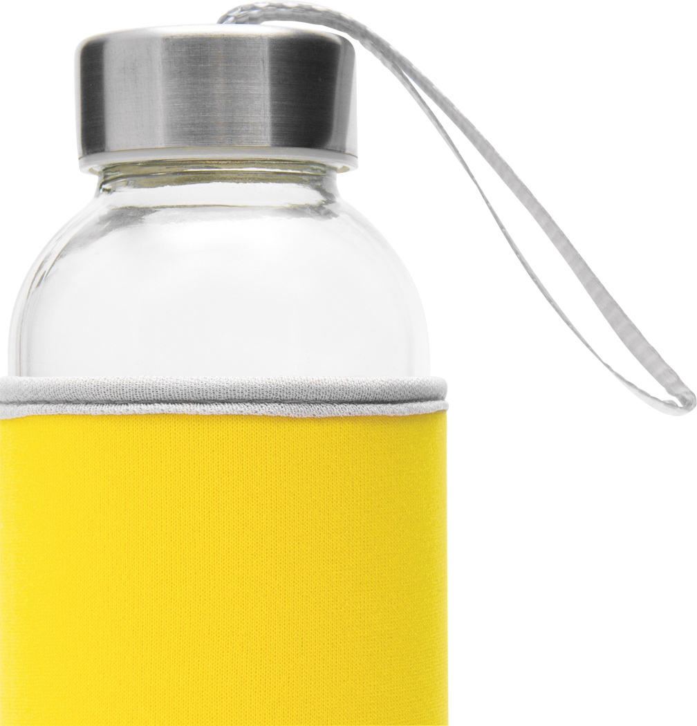 Glas-Trinkflasche TAKE WELL 450 ml mit Schutzhülle, bedruckbar
