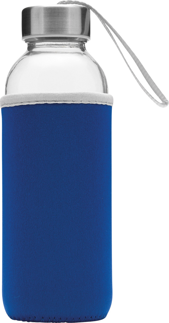 Glas-Trinkflasche TAKE WELL 450 ml mit Schutzhülle, bedruckbar