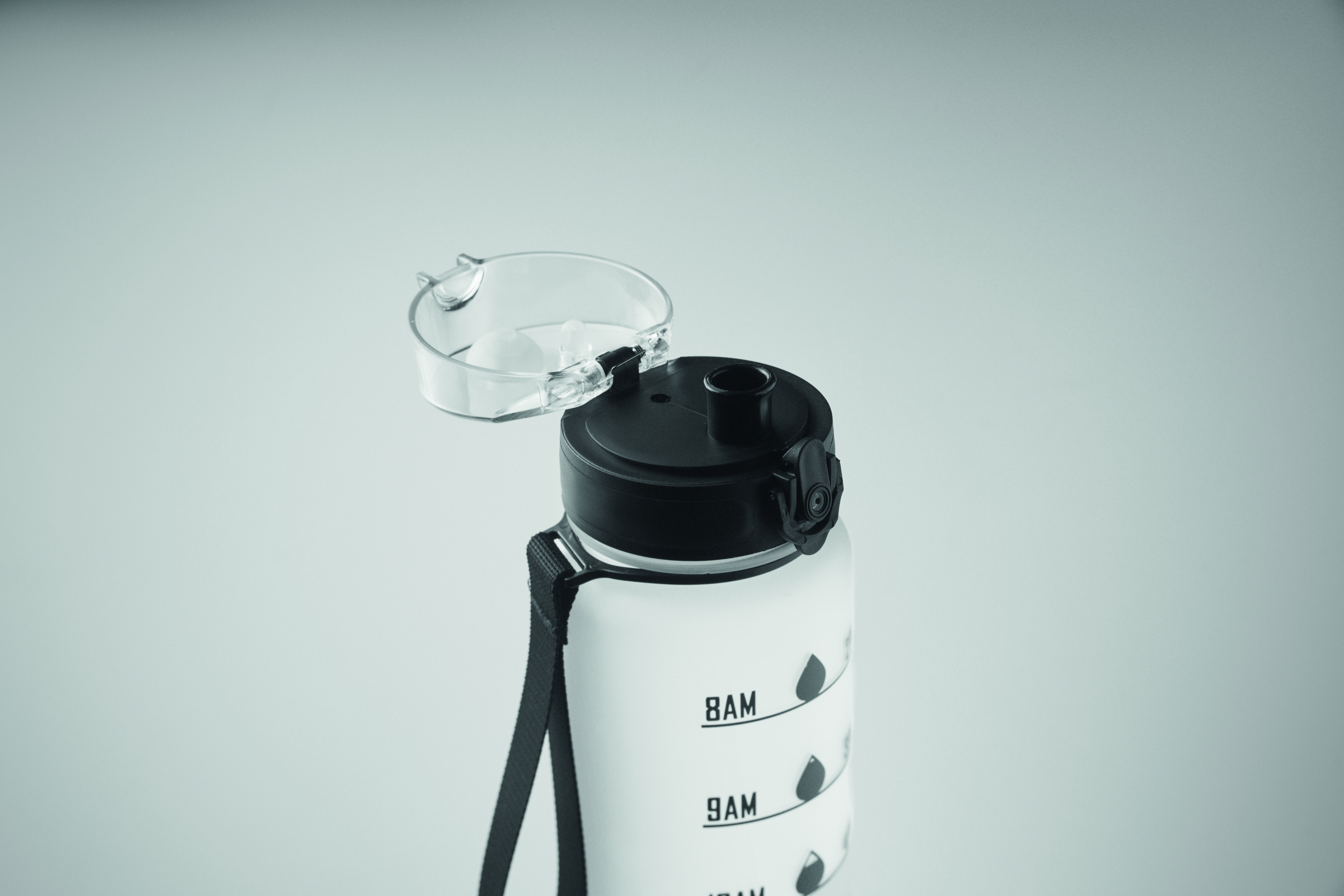 Sport-Trinkflasche RPET 1L ISFORDEN MARK – bedruckbar, mit Trageriemen