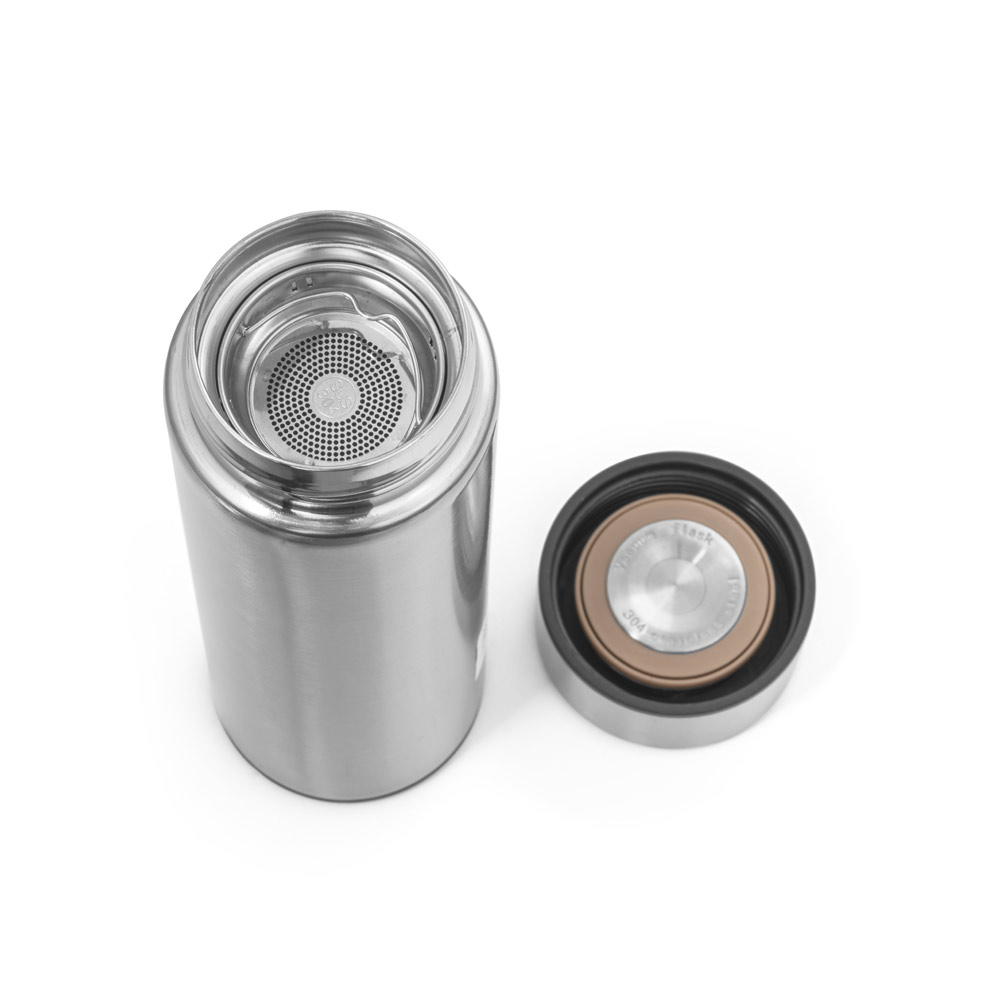 Thermoskanne Edelstahl 470 ml mit Thermometer bedrucken - ROSSI
