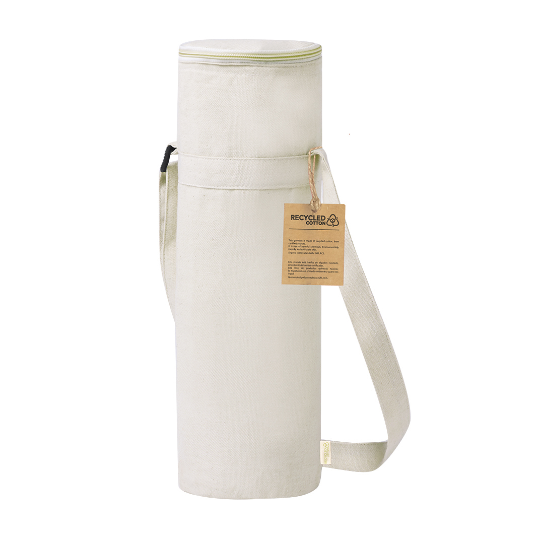 Flaschenkühltasche Sirkin aus recycelter Baumwolle, bedruckbar bis 1,5 l