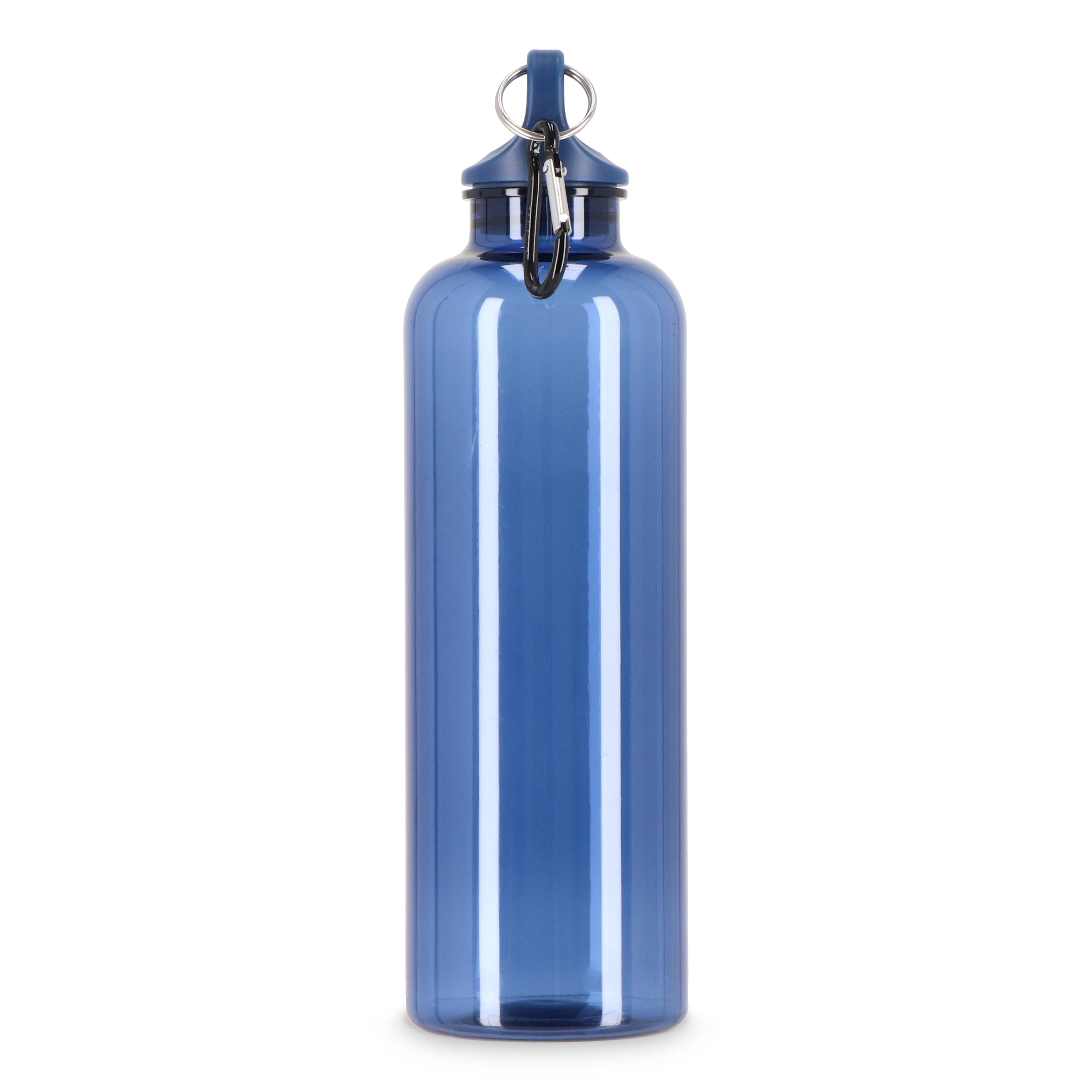 Trinkflasche R-PET 750 ml mit Karabiner – bedruckbar als Werbeartikel