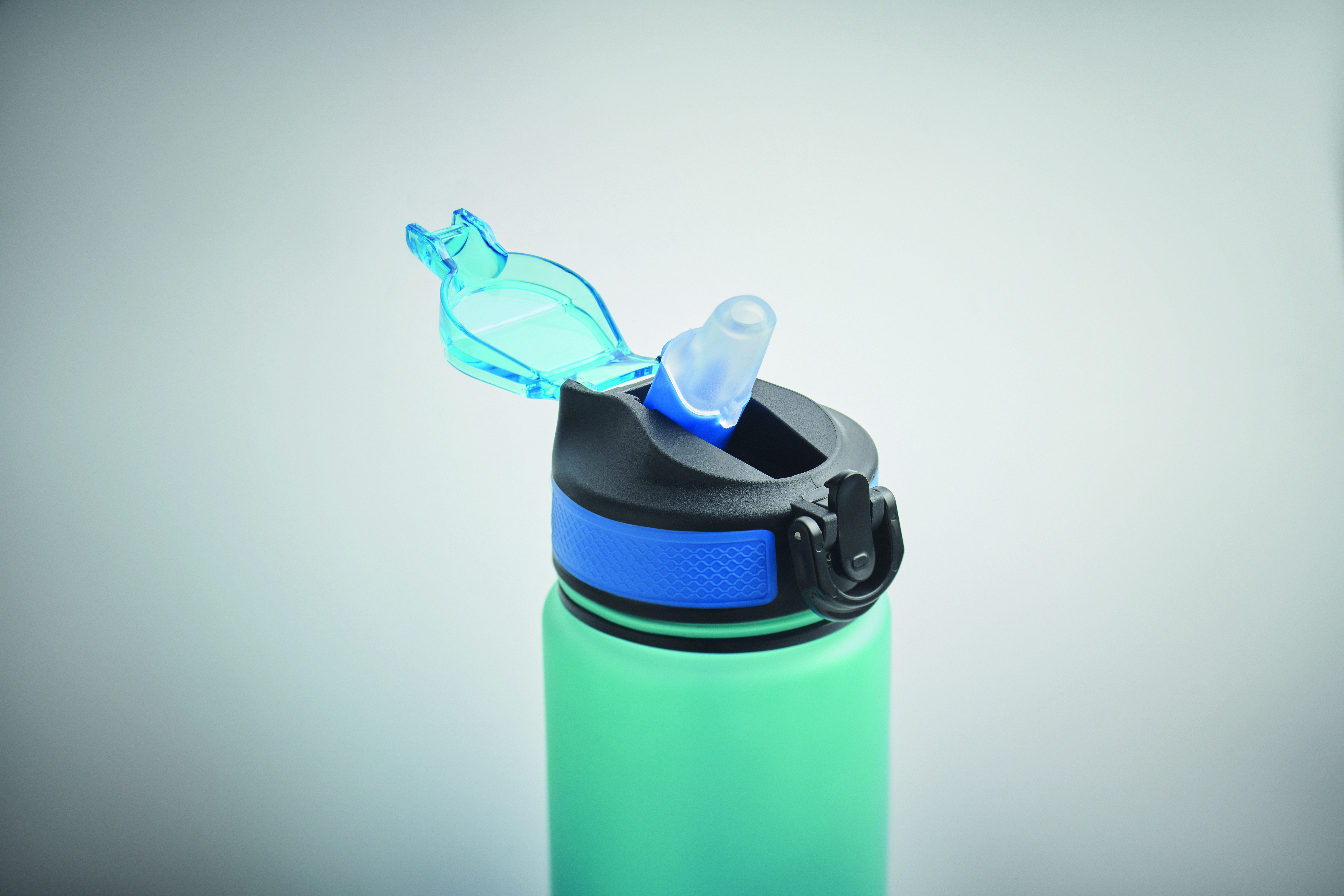 Sport-Trinkflasche RPET 1L ACTIVATE mit Trinkhalm & Zeitmarkierung