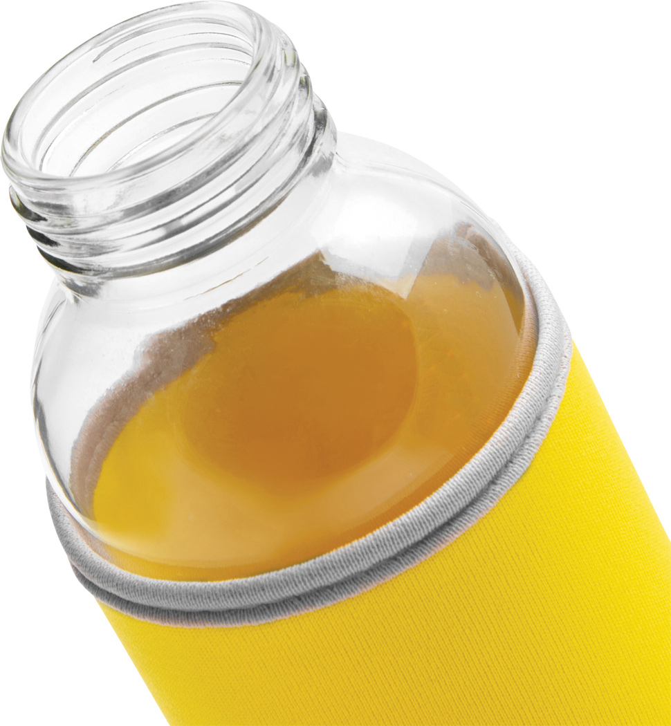 Glas-Trinkflasche TAKE WELL 450 ml mit Schutzhülle, bedruckbar