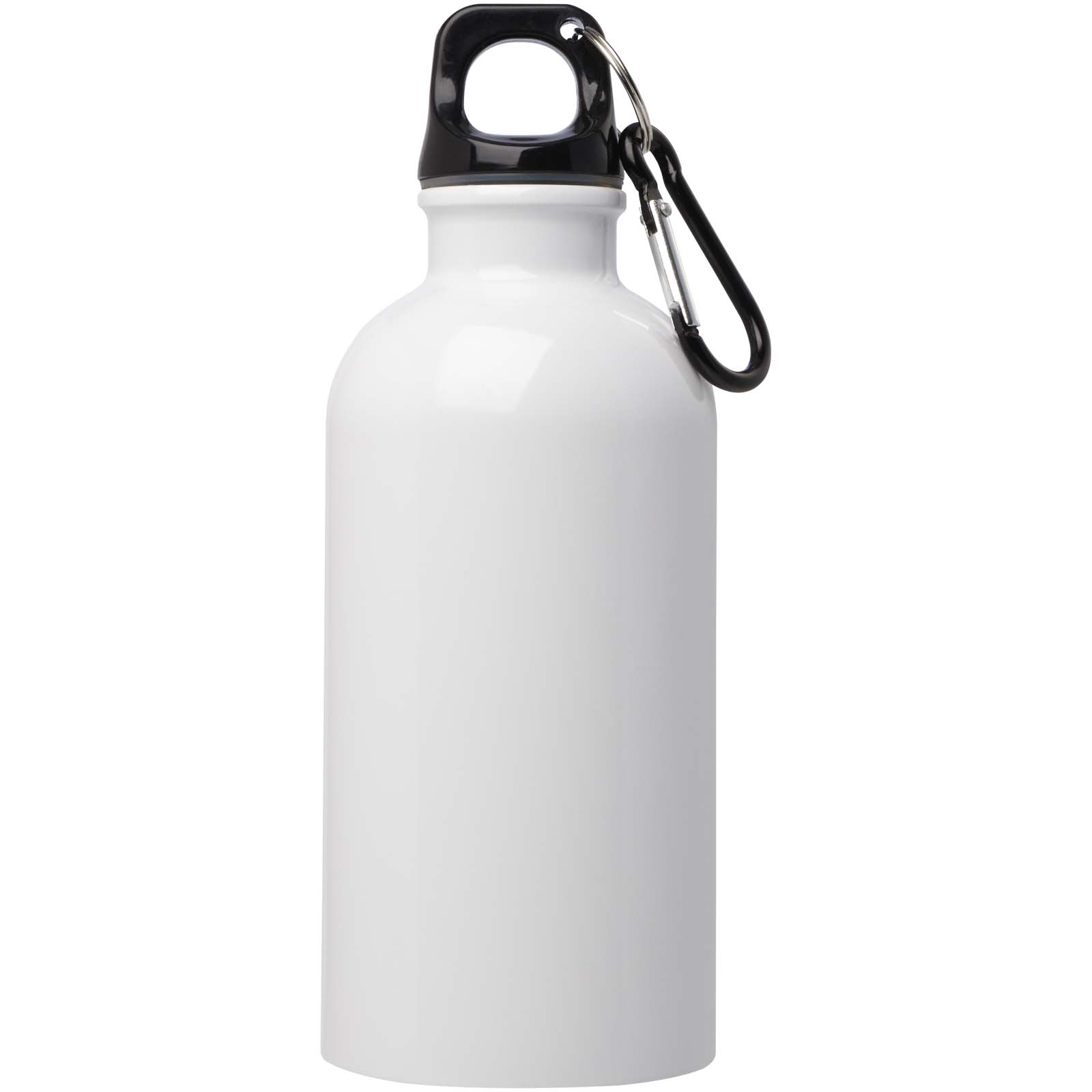 Edelstahl-Trinkflasche Oregon 400 ml, einwandig, mit Karabinerhaken