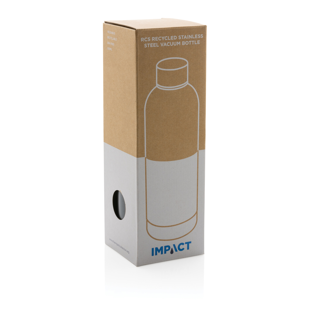 Impact Vakuumflasche 500 ml recycelter Edelstahl RCS – bedruckbar