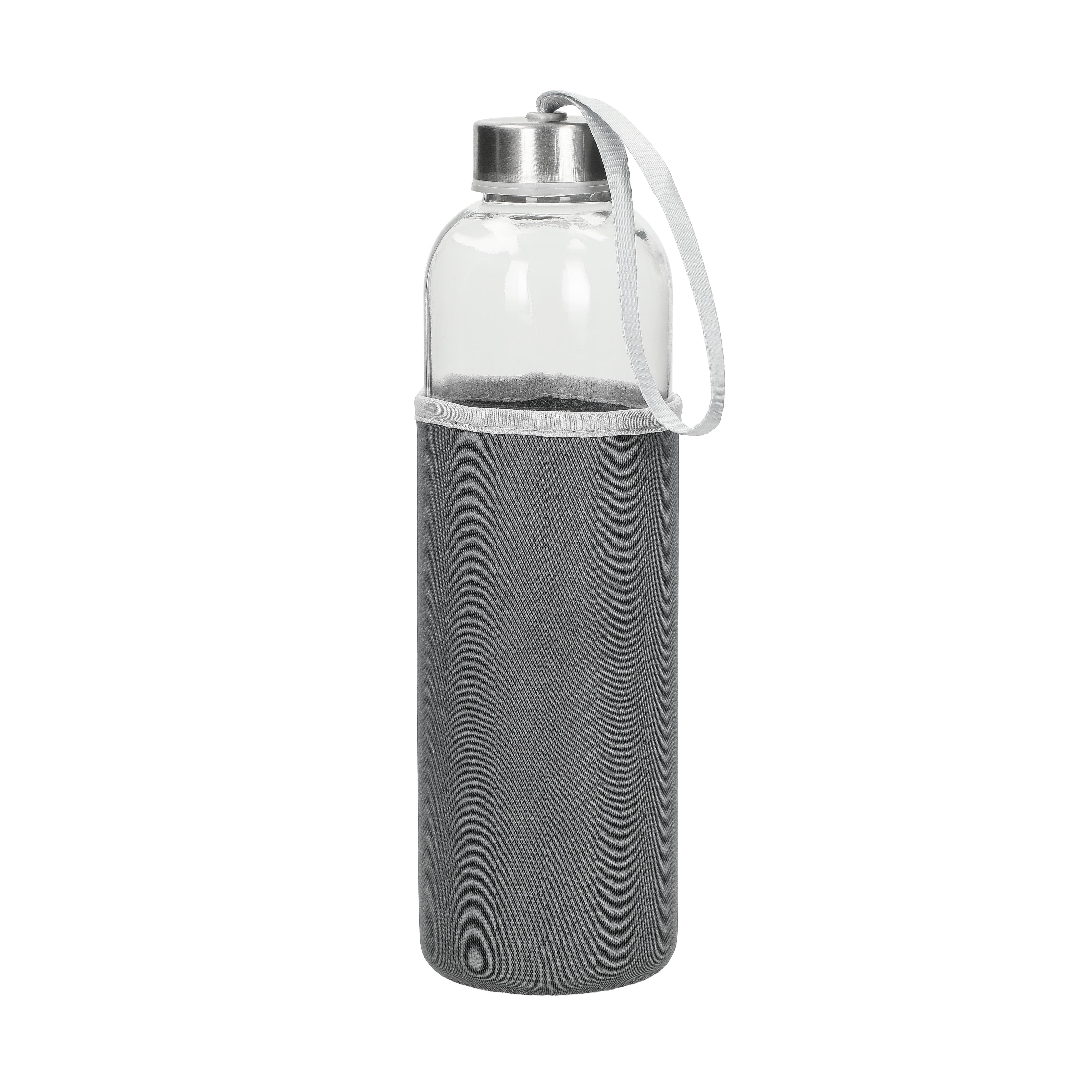 Glasflasche "Pure" 0,7l mit Hülle – Werbeflasche zum Bedrucken