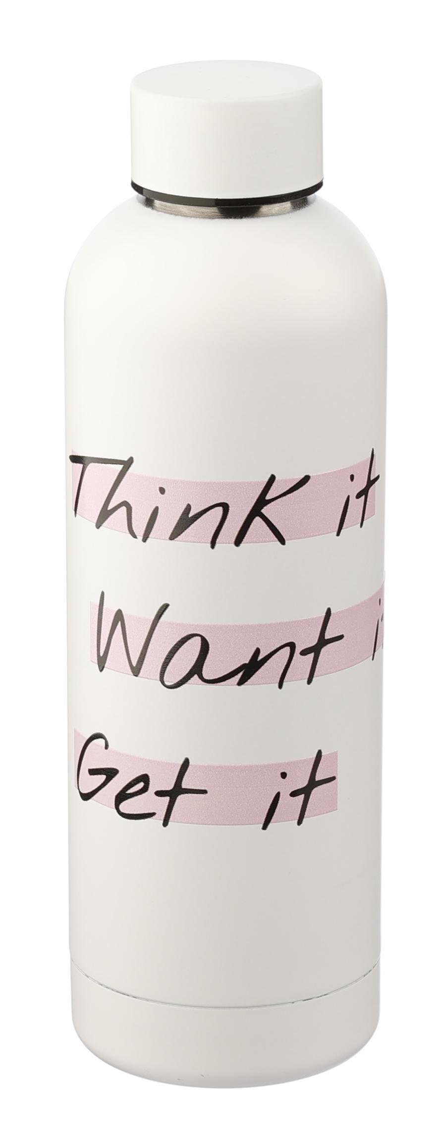 Edelstahl-Trinkflasche recycelt, 500 ml, doppelwandig, bedruckbar