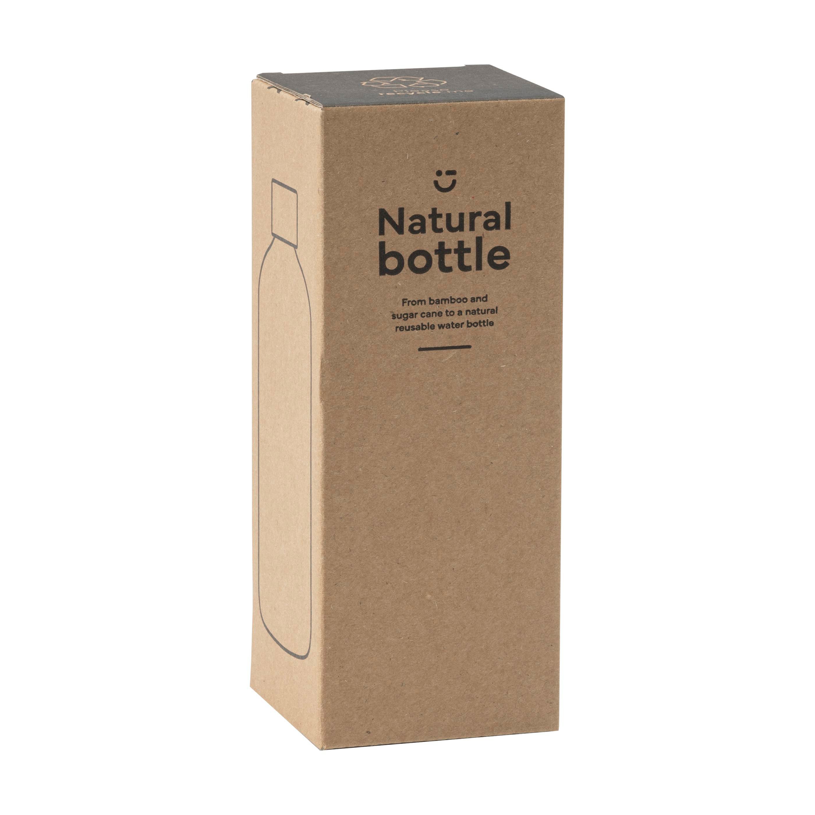 Trinkflasche Natural Bottle 500 ml, biobasiertes HDPE, Bambus
