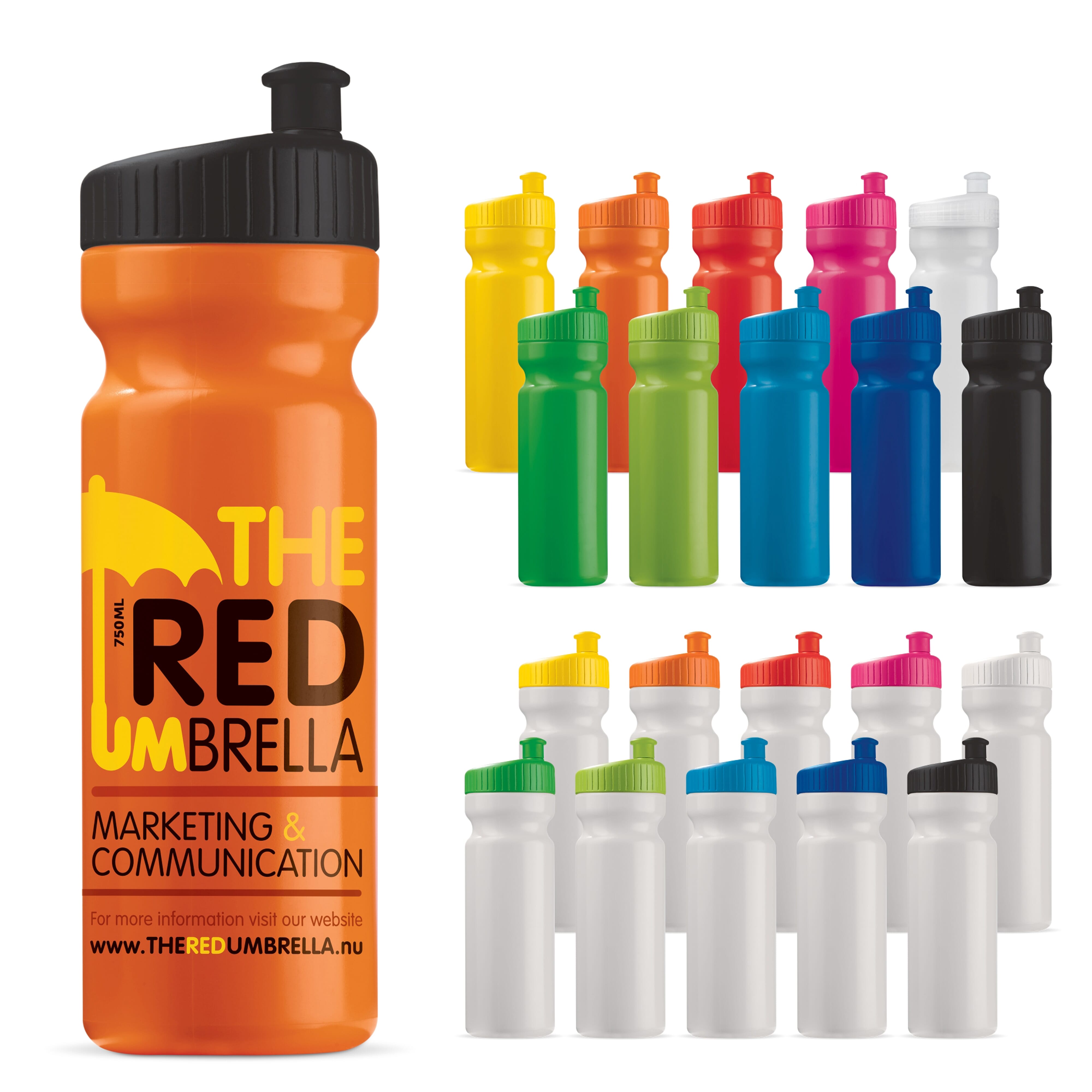 Sportflasche 750 ml bedruckbar – Trinkflasche BPA-frei, rundum bedruckbar